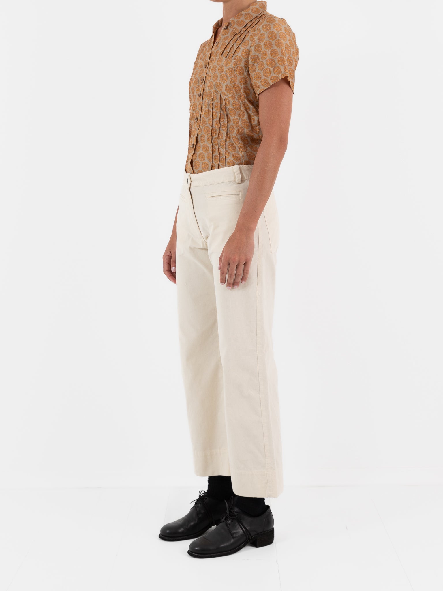 Hazel Brown Corduroy Trousers in Ivory - HAZEL BROWN at Worthwhile - shop PANT