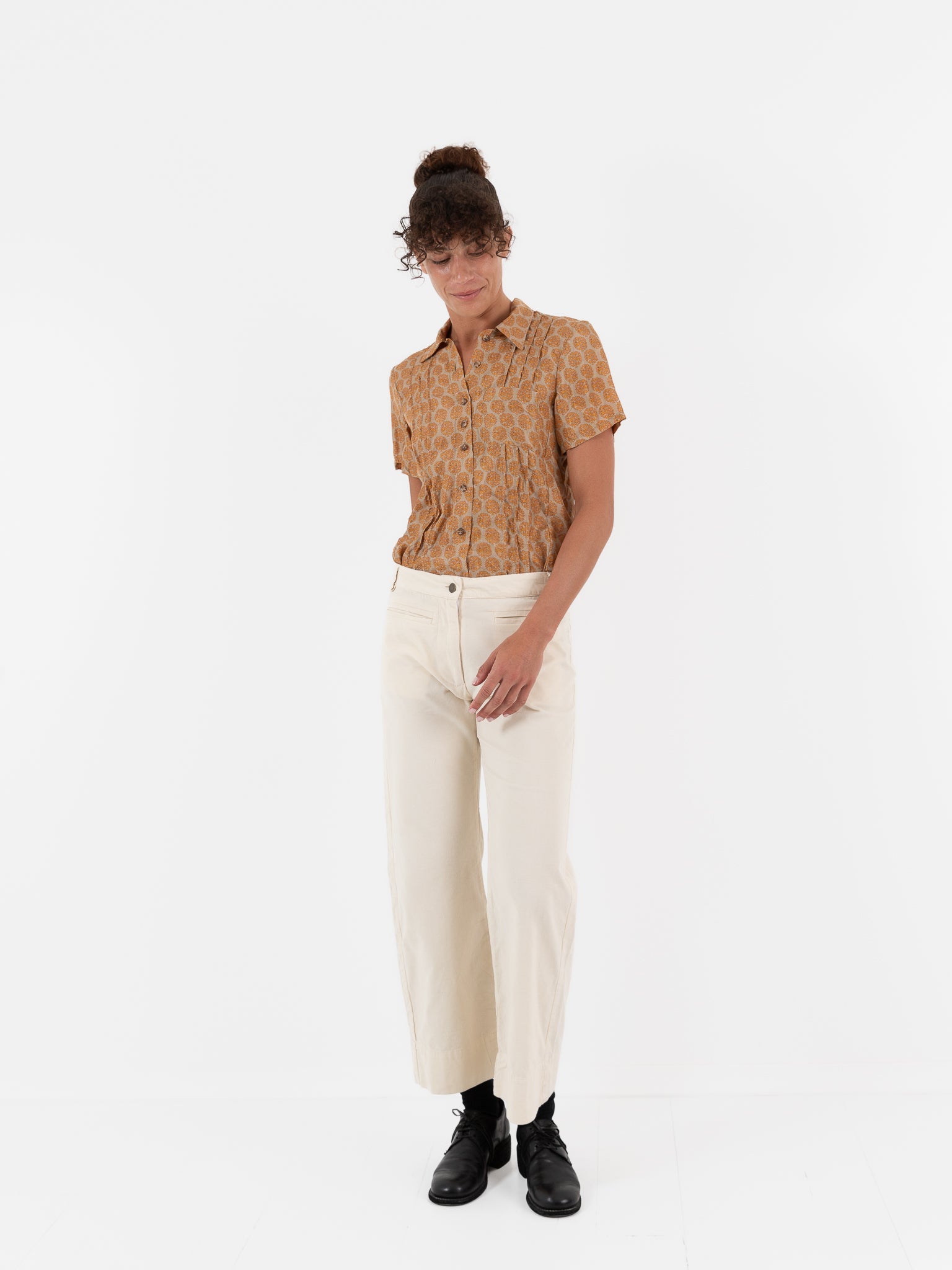 Hazel Brown Corduroy Trousers in Ivory - HAZEL BROWN at Worthwhile - shop PANT