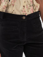 Hazel Brown Corduroy Trousers in Black - HAZEL BROWN at Worthwhile - shop PANT