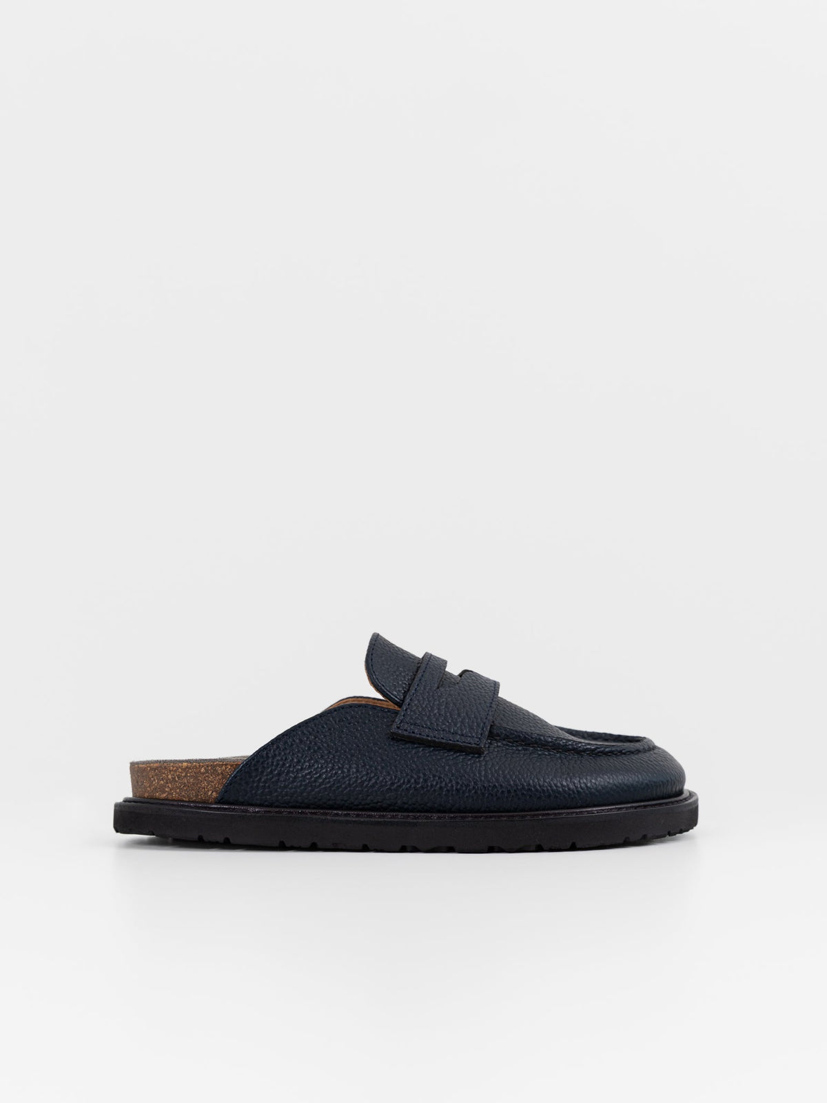 Hender Scheme Morgan Slide in Dark Navy - HENDER SCHEME at Worthwhile - shop SHOES