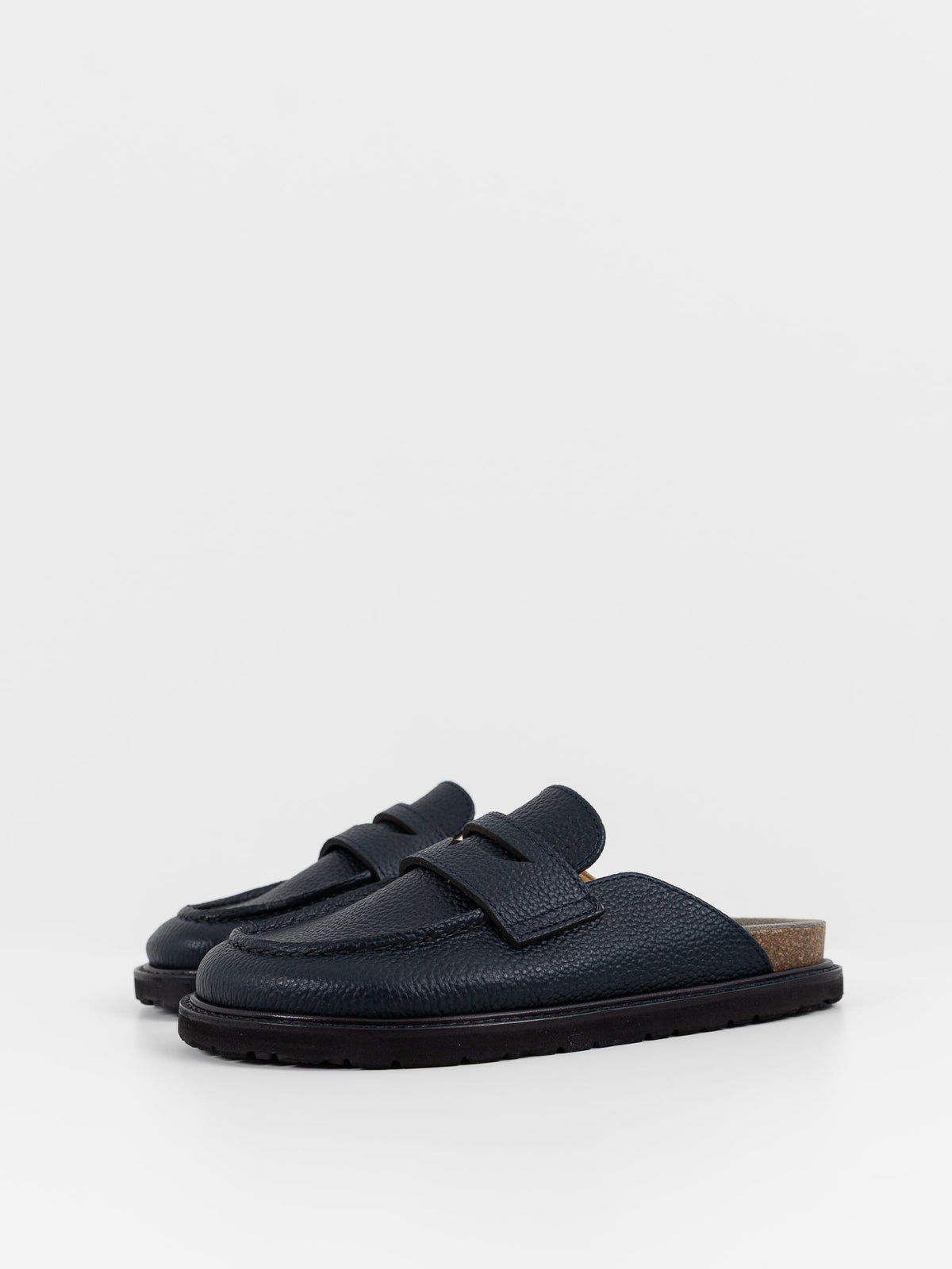 Hender Scheme Morgan Slide in Dark Navy - HENDER SCHEME at Worthwhile - shop SHOES