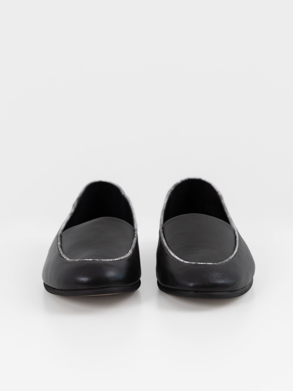 Hender Scheme Oval Moca Loafer in Black/Python - HENDER SCHEME at Worthwhile - shop SHOES