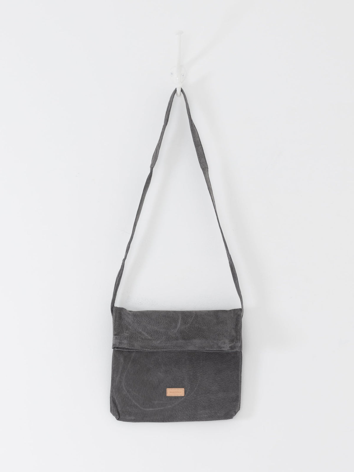 Hender Scheme Small Flap Shoulder Bag in Dark Grey - HENDER SCHEME at Worthwhile - shop BAG
