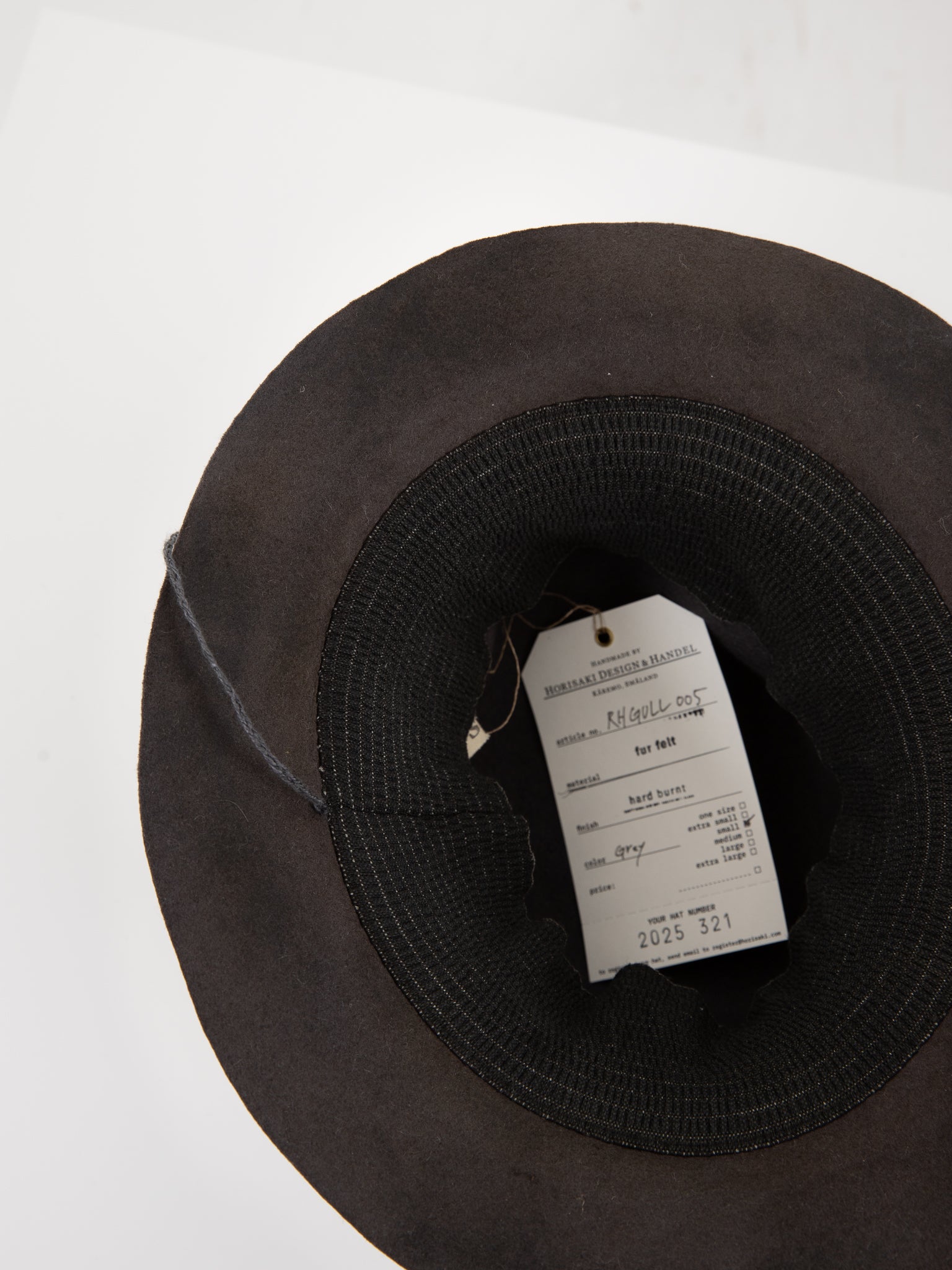 Horisaki Hat 005 in Grey - HORISAKI at Worthwhile - shop HAT