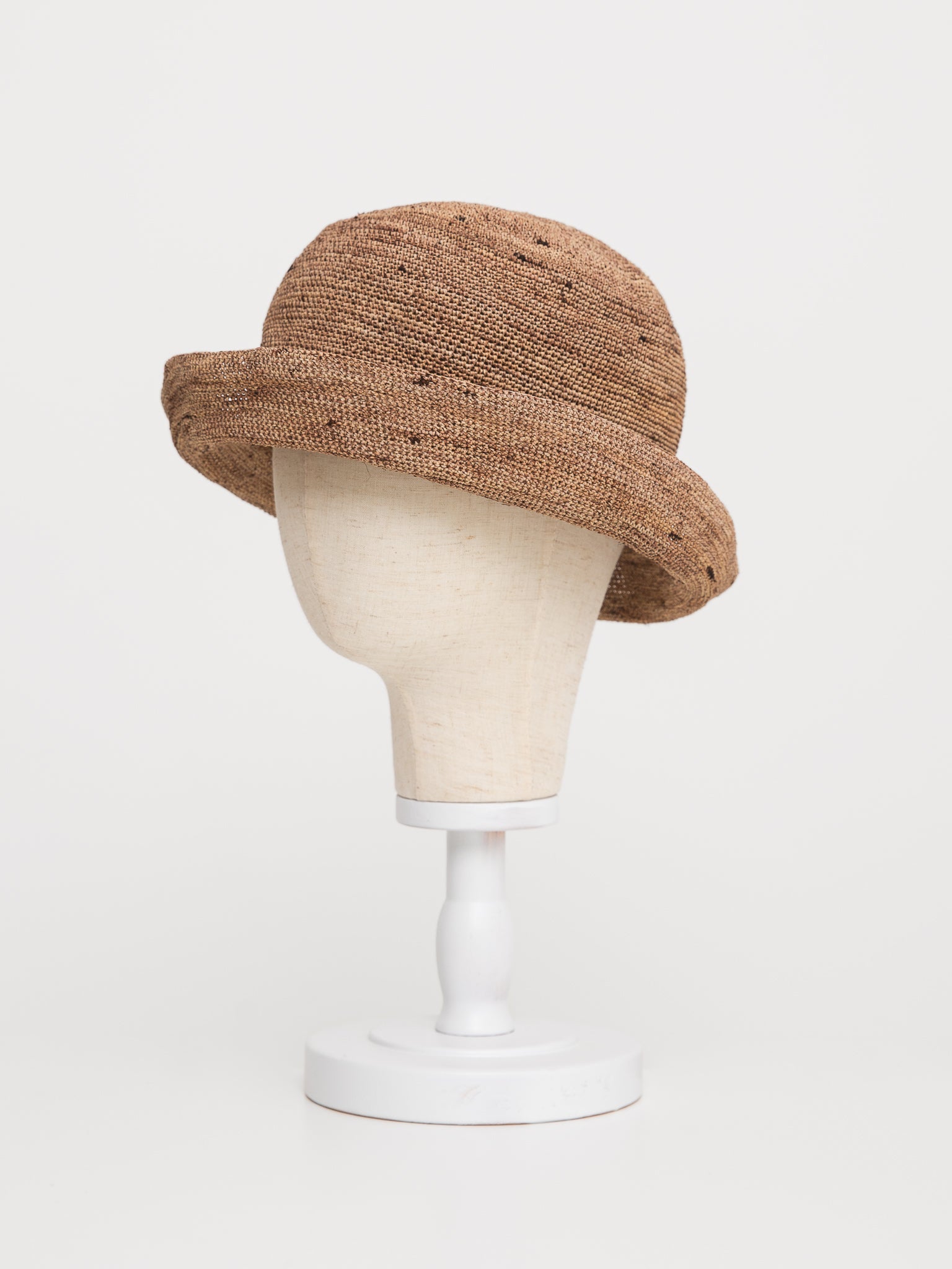 Horisaki Lampshade Straw Hat in Camel - HORISAKI at Worthwhile - shop HAT
