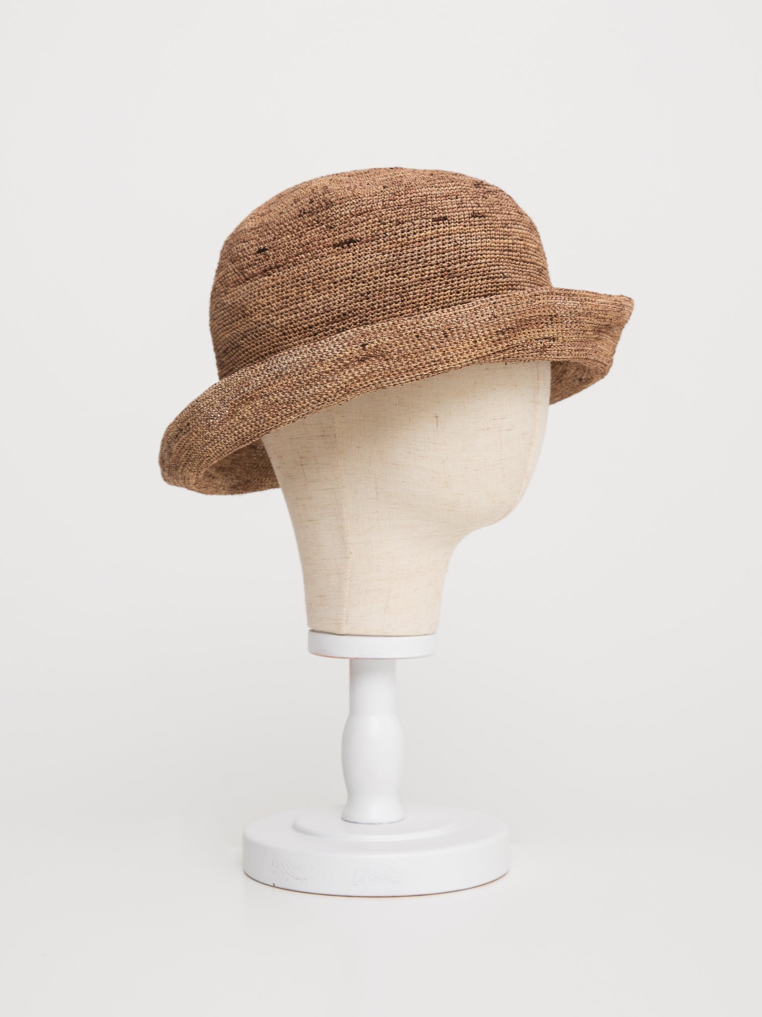 Horisaki Lampshade Straw Hat in Camel - HORISAKI at Worthwhile - shop HAT