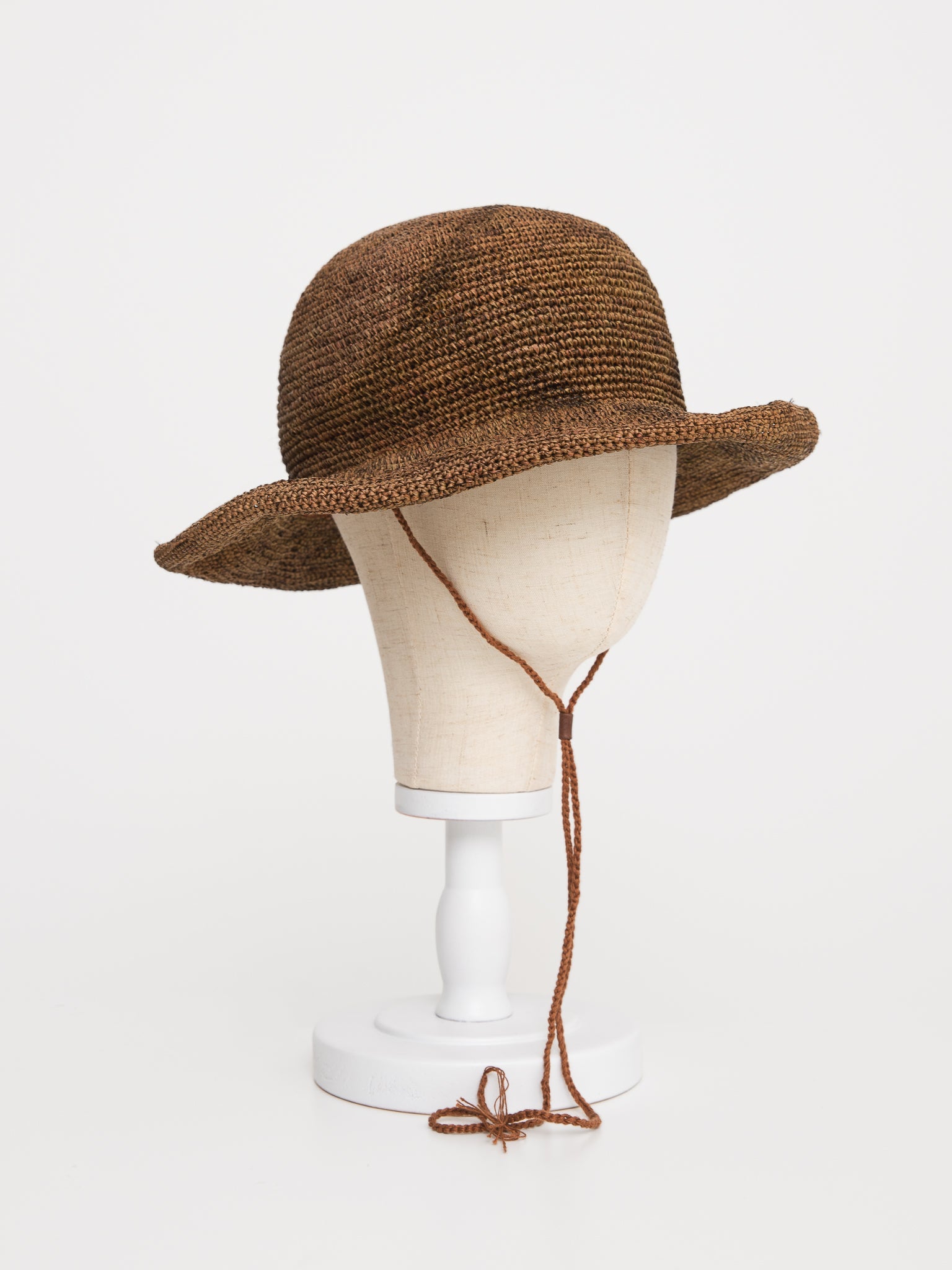 Horisaki Wide Brim Straw Hat in Brown - HORISAKI at Worthwhile - shop HAT