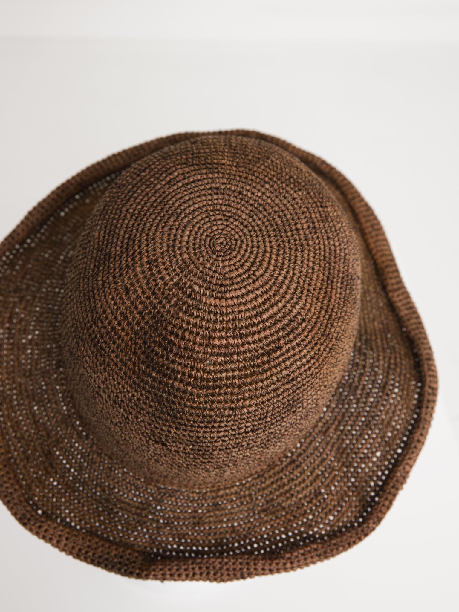 Horisaki Wide Brim Straw Hat in Brown - HORISAKI at Worthwhile - shop HAT