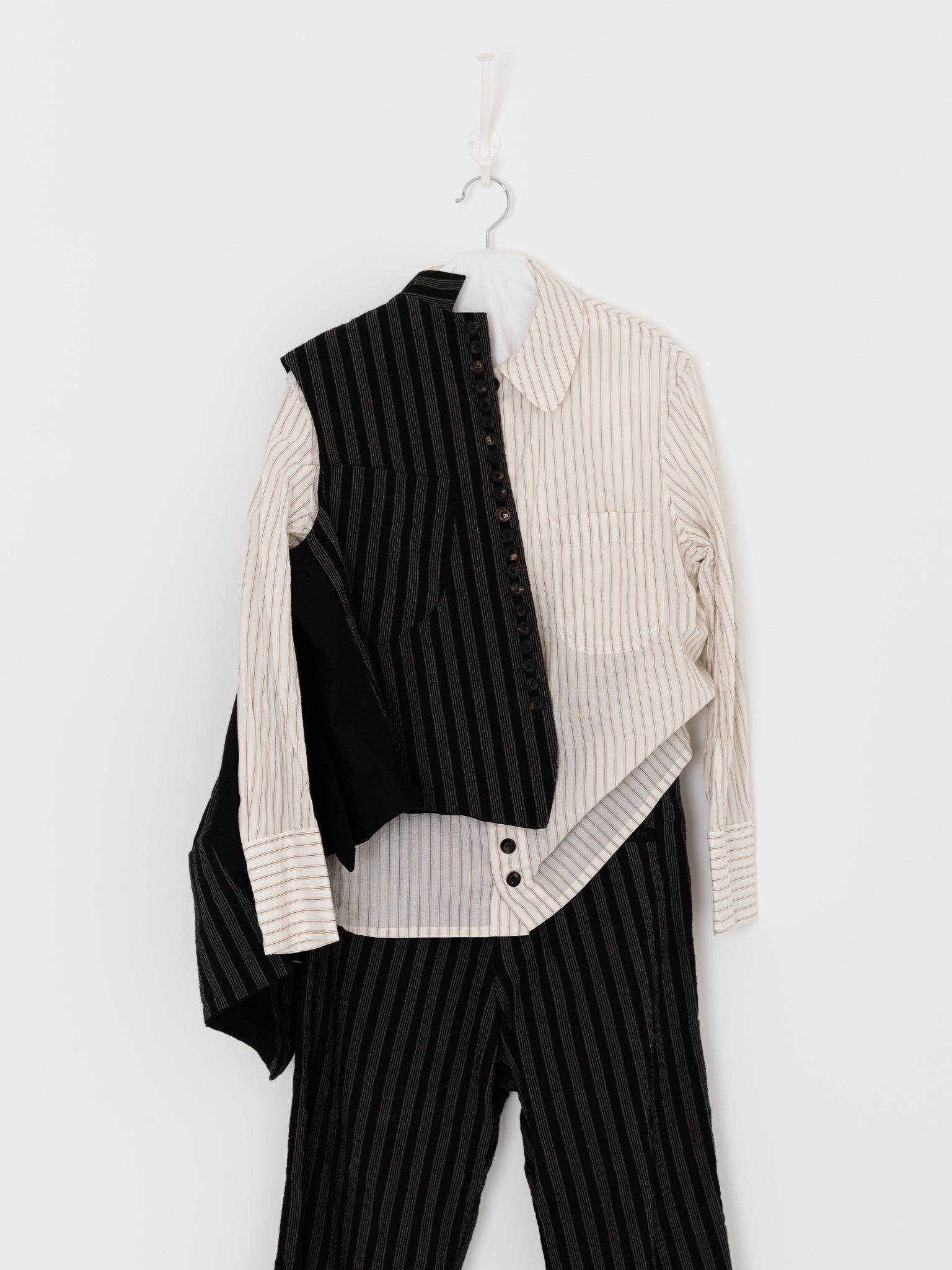 John Alexander Skelton Equinox Shirt in White/Bronze - JOHN ALEXANDER SKELTON at Worthwhile - shop TOP