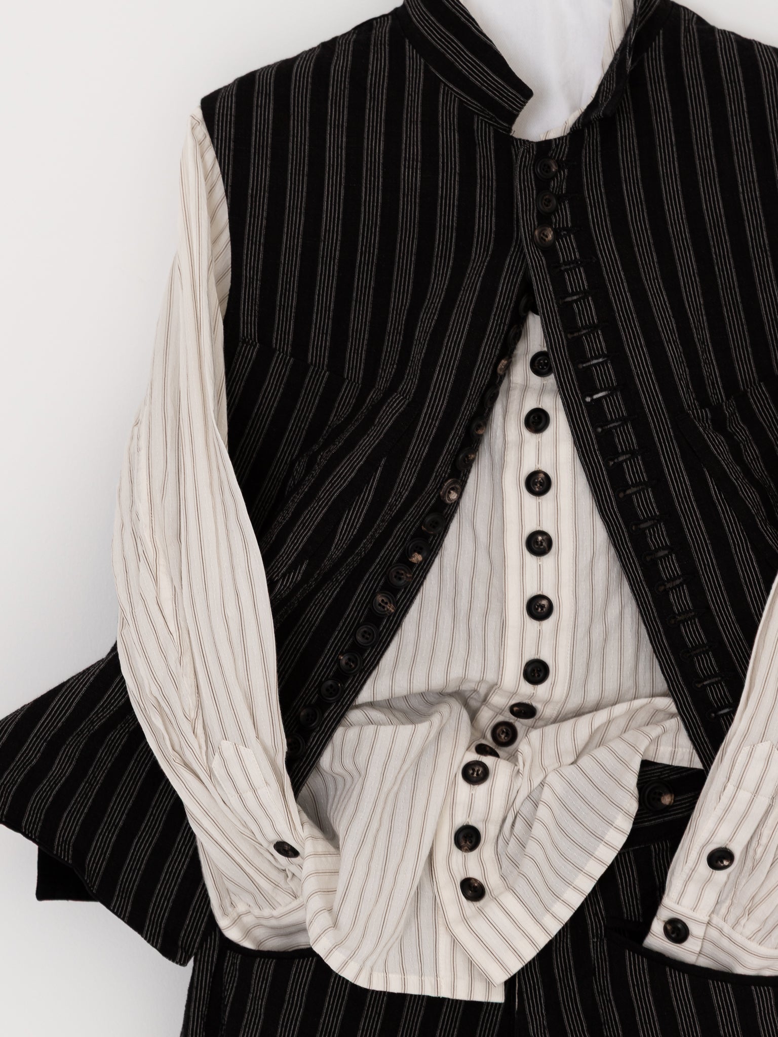 John Alexander Skelton Equinox Shirt in White/Bronze - JOHN ALEXANDER SKELTON at Worthwhile - shop TOP