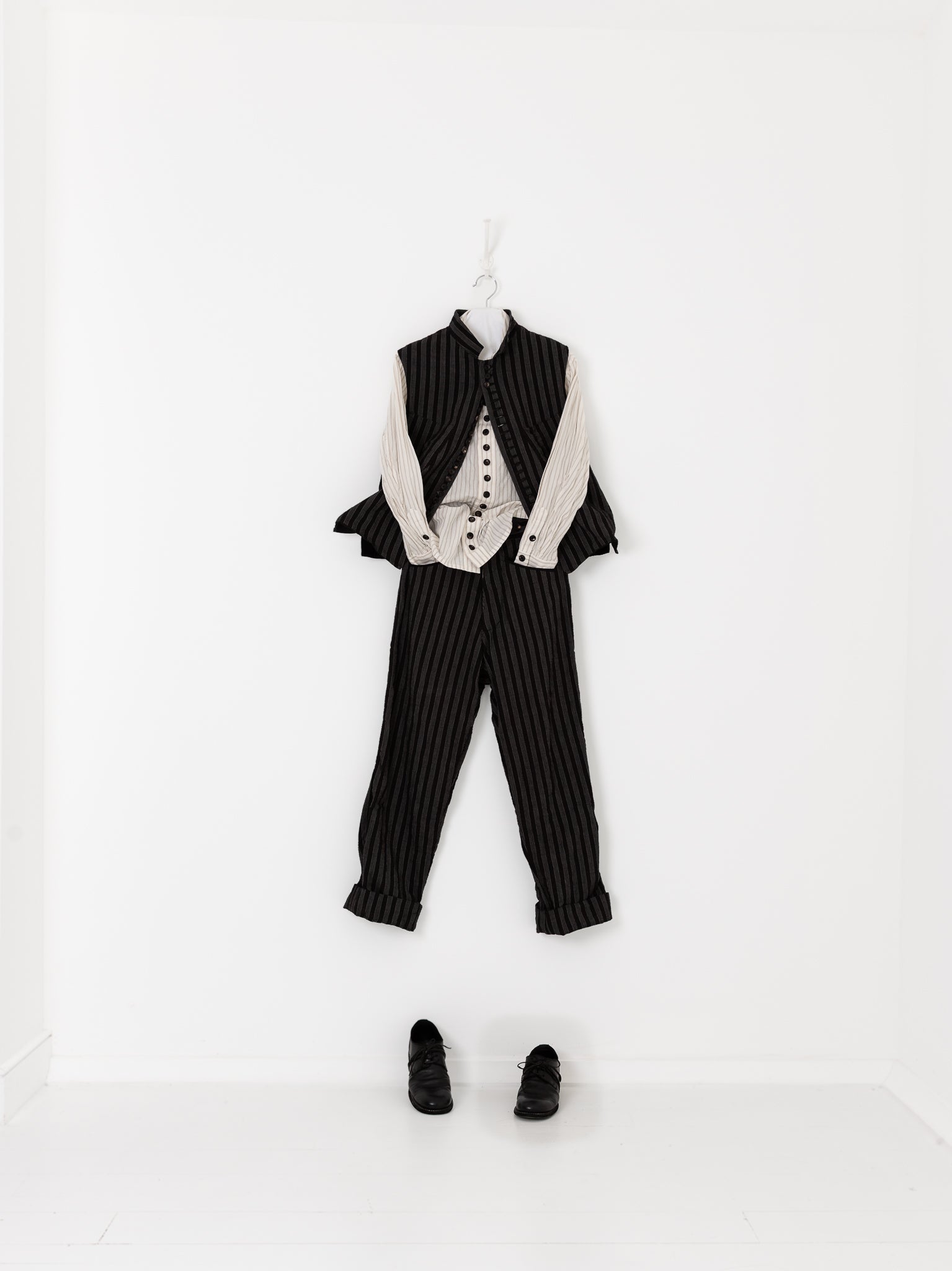 John Alexander Skelton Kilvert Trouser in Black/White - JOHN ALEXANDER SKELTON at Worthwhile - shop PANT