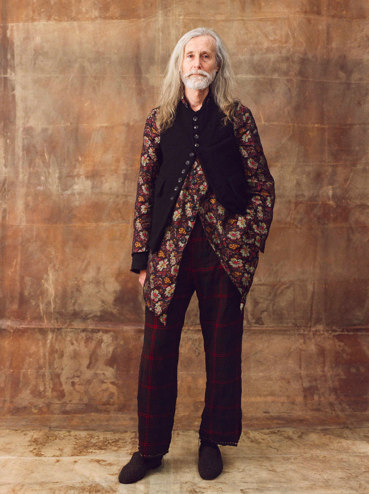 John Alexander Skelton Jardiniere Trouser in Brown/Red/Green Check - JOHN ALEXANDER SKELTON at Worthwhile - shop PANT