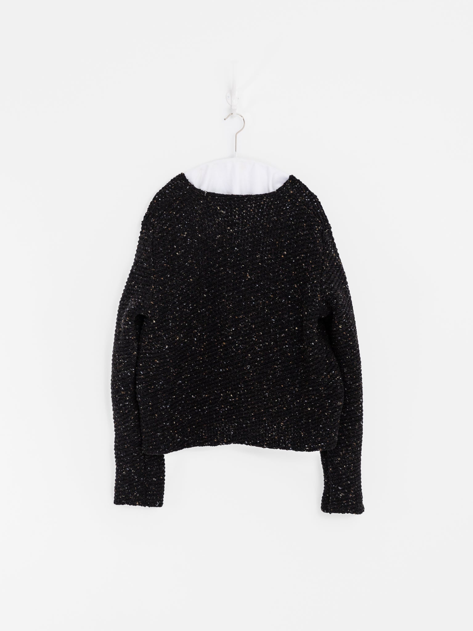 John Alexander Skelton Round Neck Pullover in Black Tweed - JOHN ALEXANDER SKELTON at Worthwhile - shop SWEATER