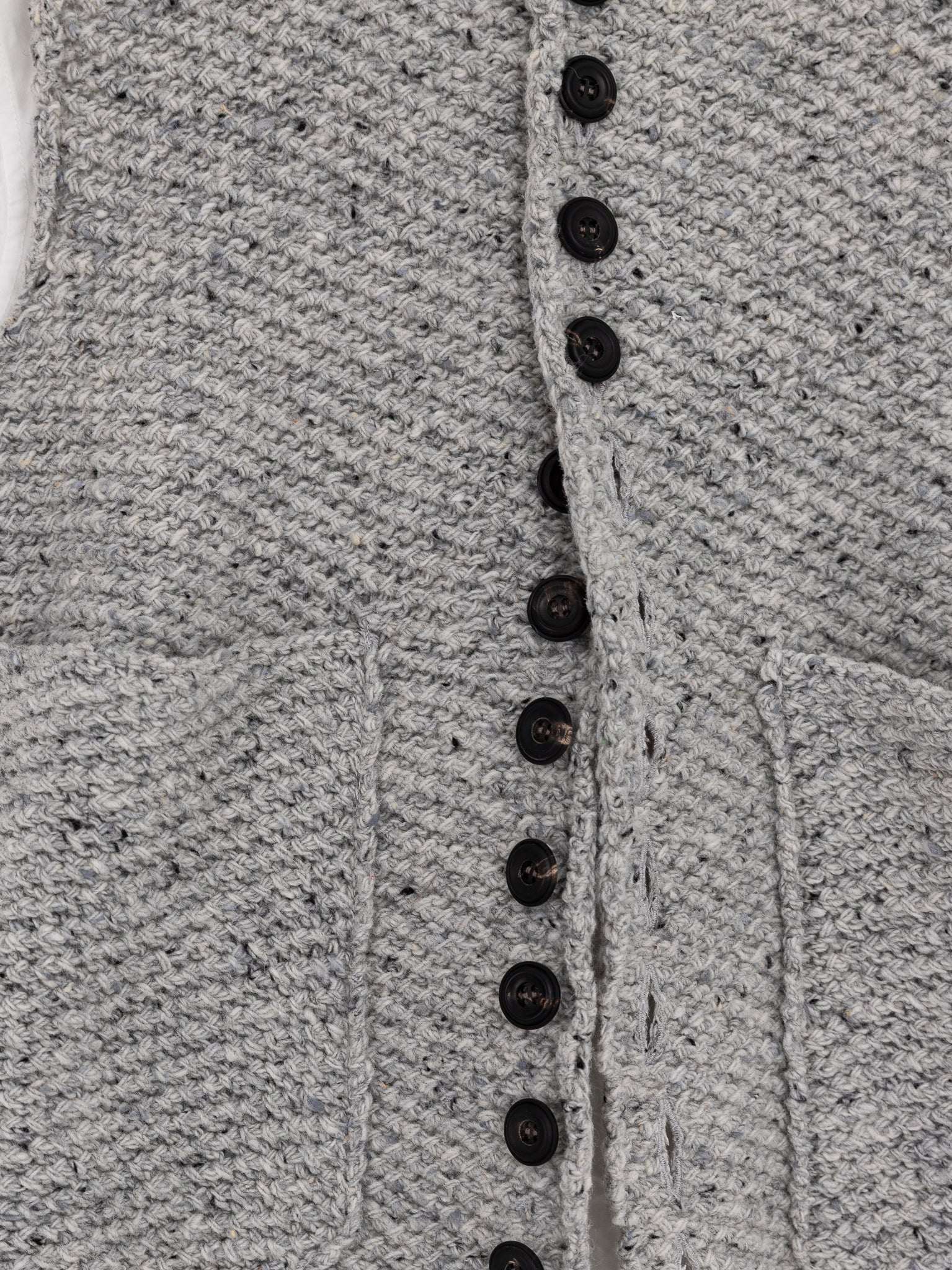 John Alexander Skelton Round Neck Waistcoat in Light Grey Tweed - JOHN ALEXANDER SKELTON at Worthwhile - shop VEST
