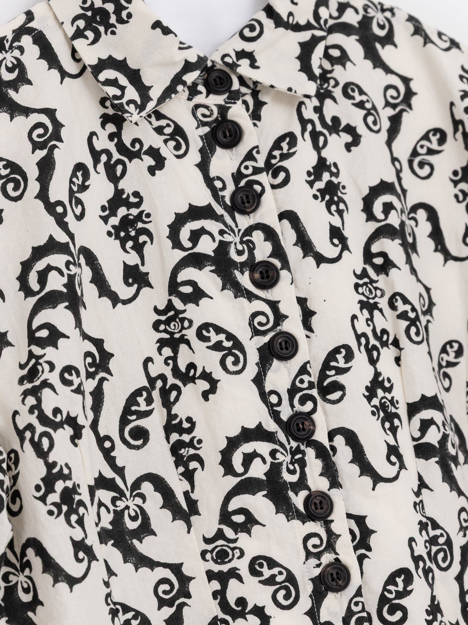 John Alexander Skelton Moon Shirt in Cream & Black - JOHN ALEXANDER SKELTON at Worthwhile - shop TOP