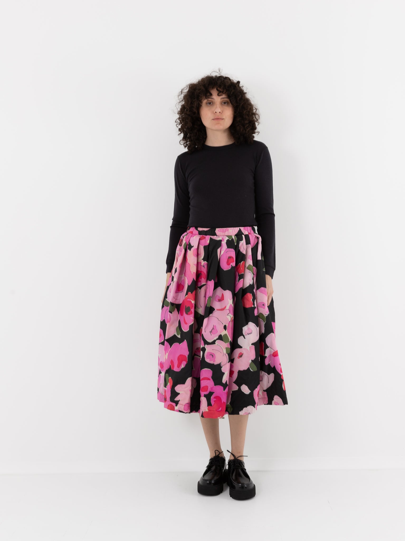 Konrad Sonia Skirt in Pink Roses & Black - KONRAD at Worthwhile - shop JACKET