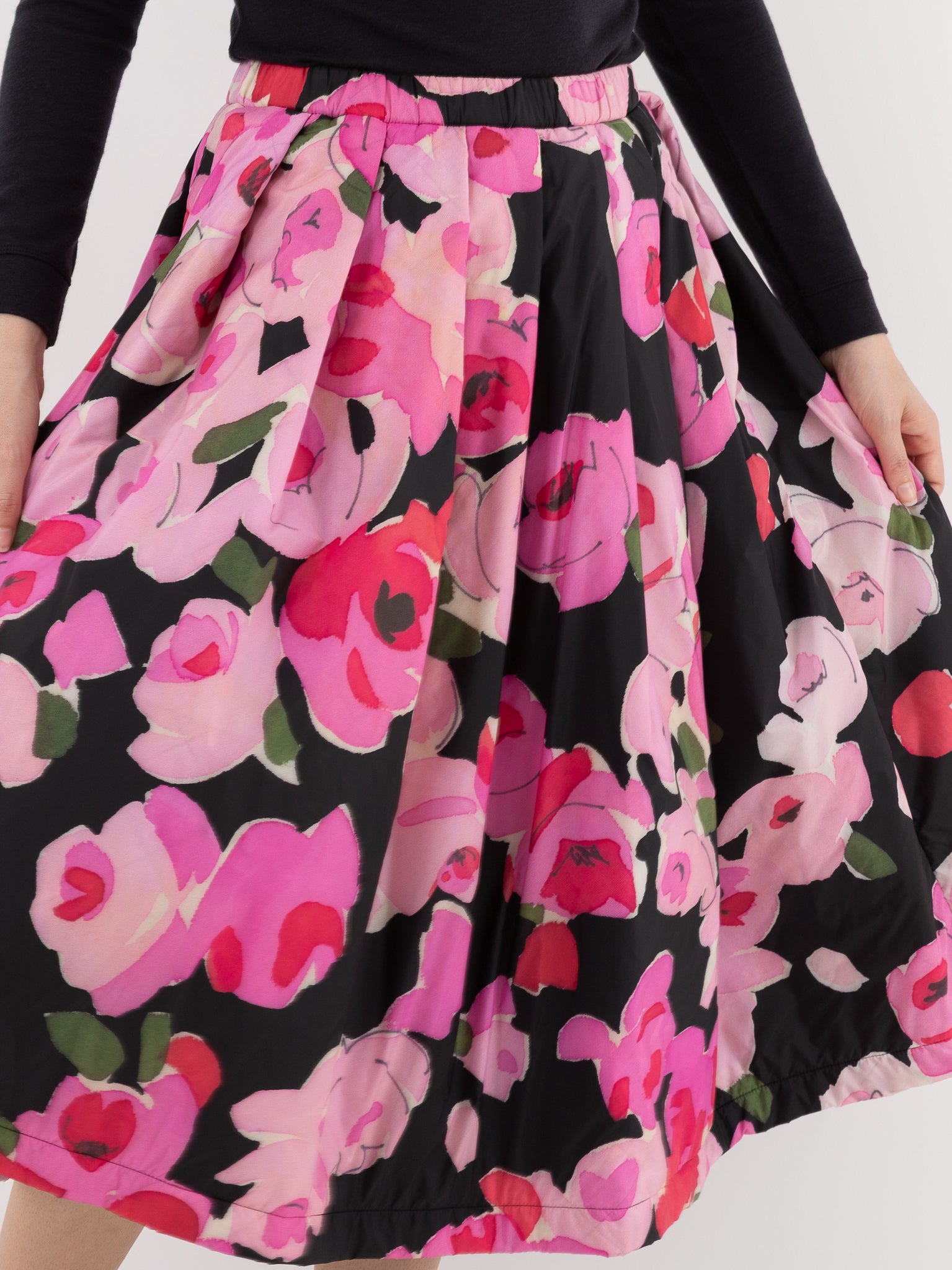 Konrad Sonia Skirt in Pink Roses & Black - KONRAD at Worthwhile - shop JACKET
