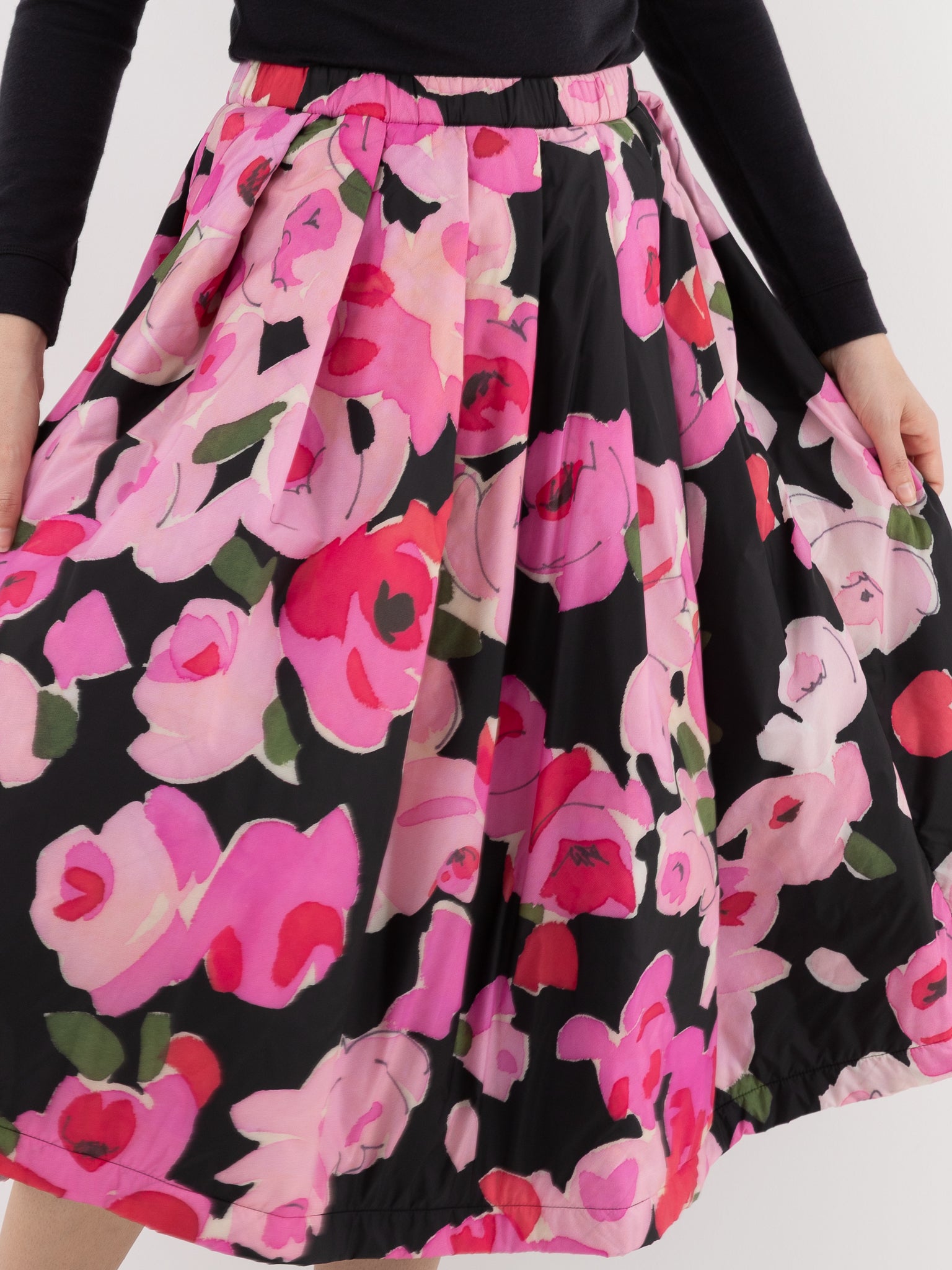 Konrad Sonia Skirt in Pink Roses & Black - KONRAD at Worthwhile - shop JACKET