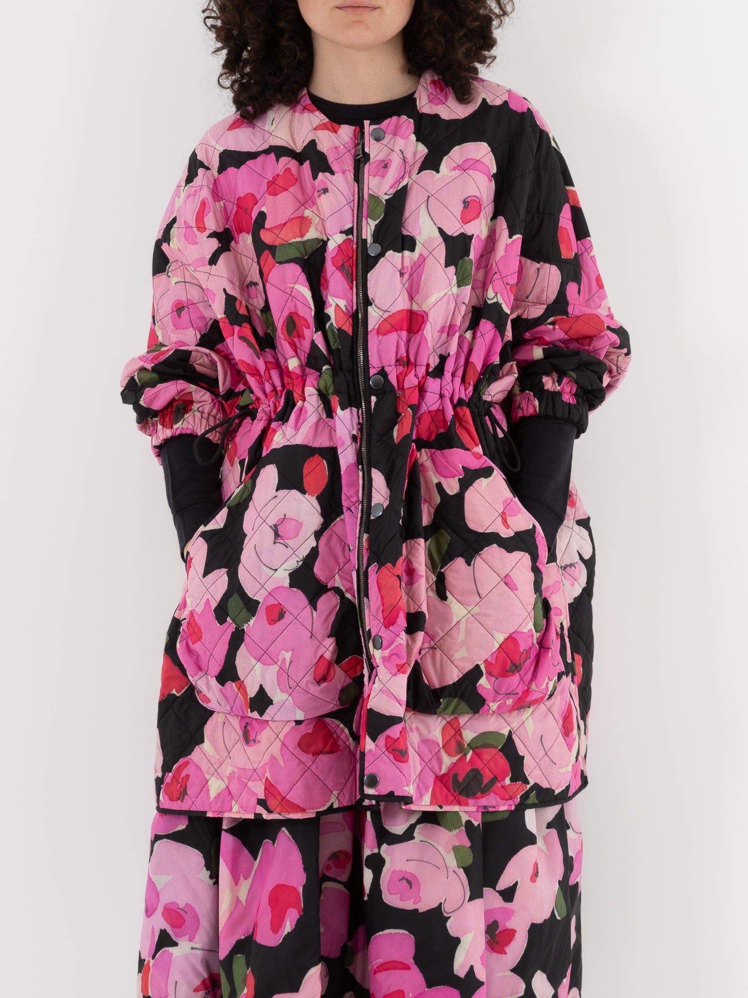 Konrad Sungjin Jacket in Pink Roses & Black - KONRAD at Worthwhile - shop JACKET
