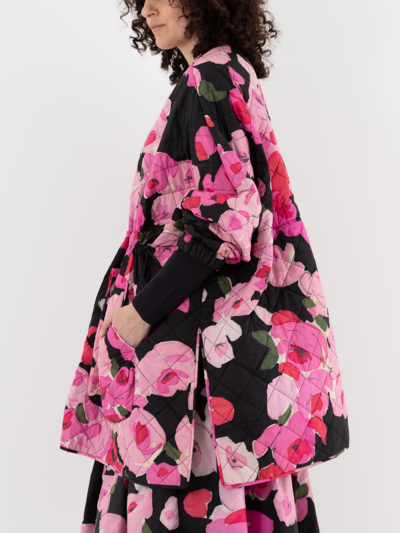 Konrad Sungjin Jacket in Pink Roses & Black - KONRAD at Worthwhile - shop JACKET