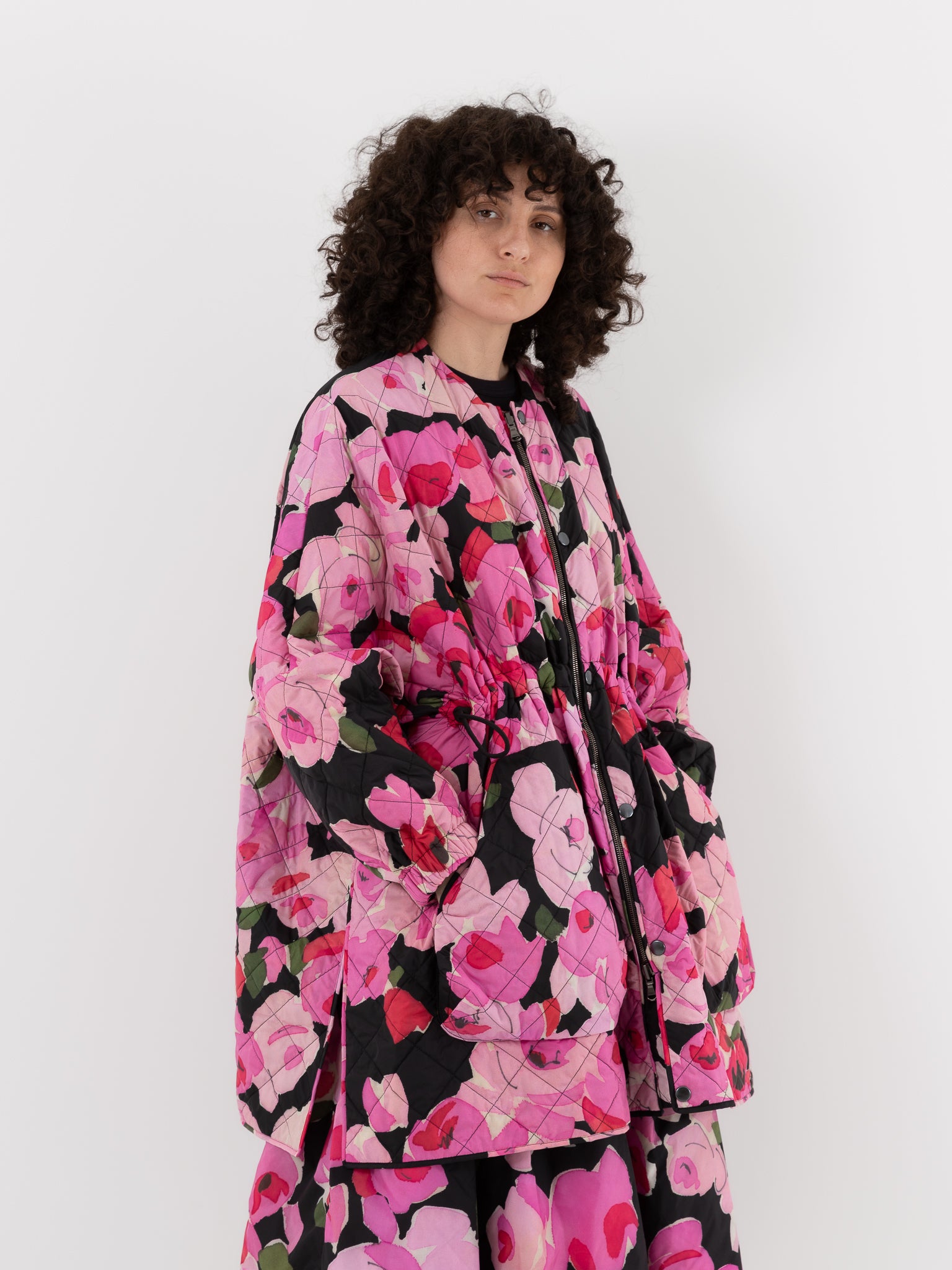Konrad Sungjin Jacket in Pink Roses & Black - KONRAD at Worthwhile - shop JACKET
