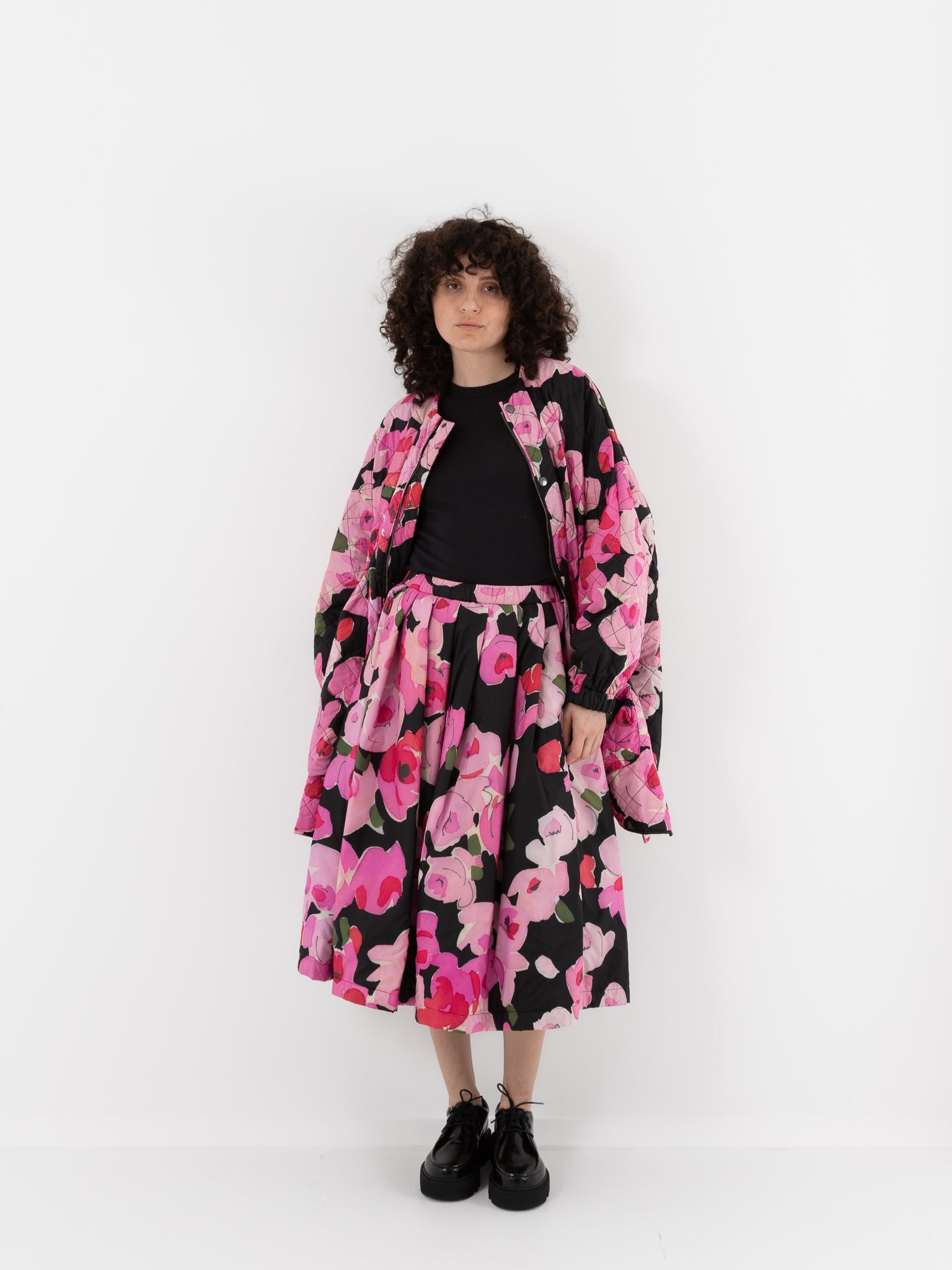 Konrad Sungjin Jacket in Pink Roses & Black - KONRAD at Worthwhile - shop JACKET