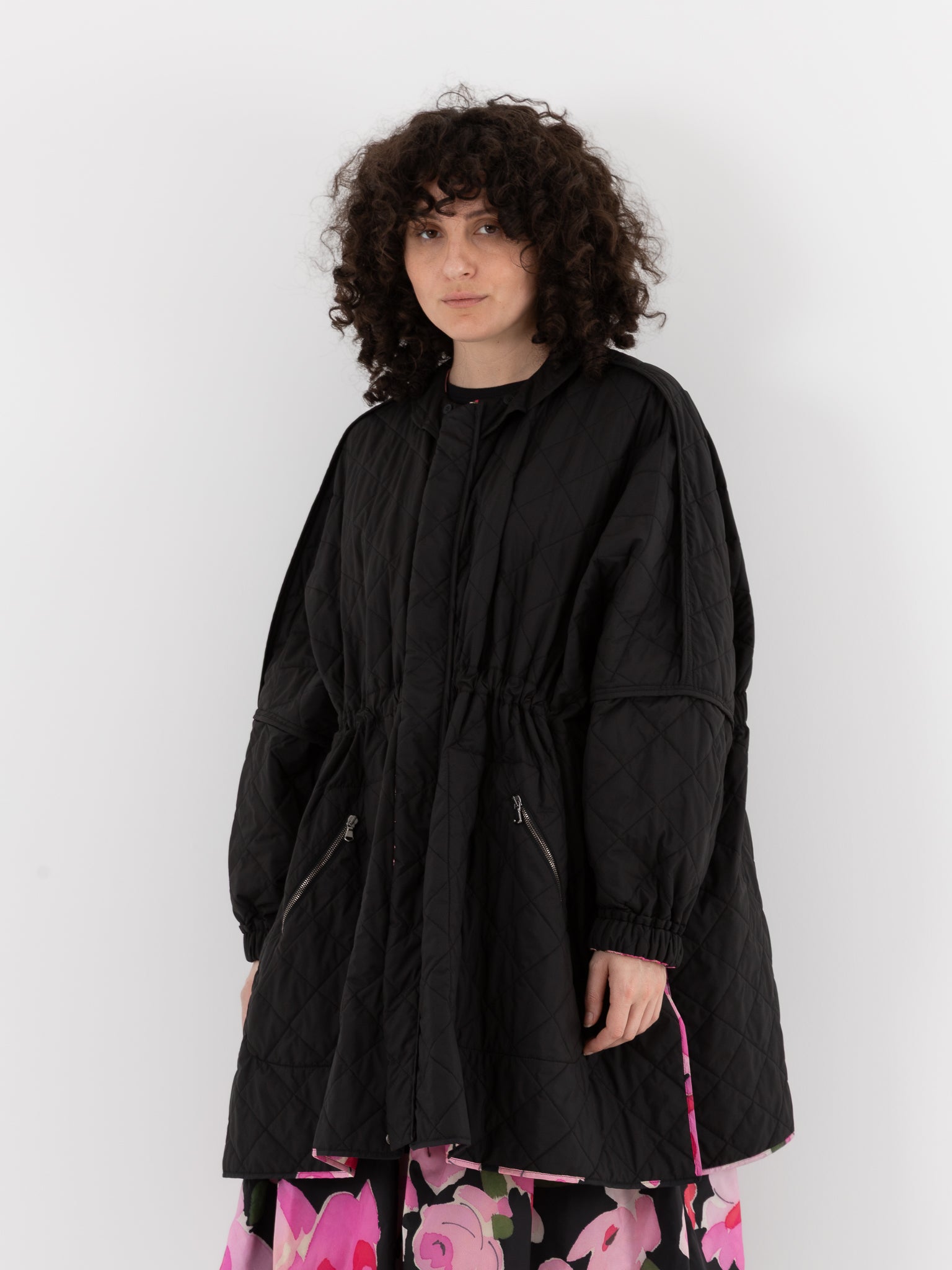 Konrad Sungjin Jacket in Pink Roses & Black - KONRAD at Worthwhile - shop JACKET