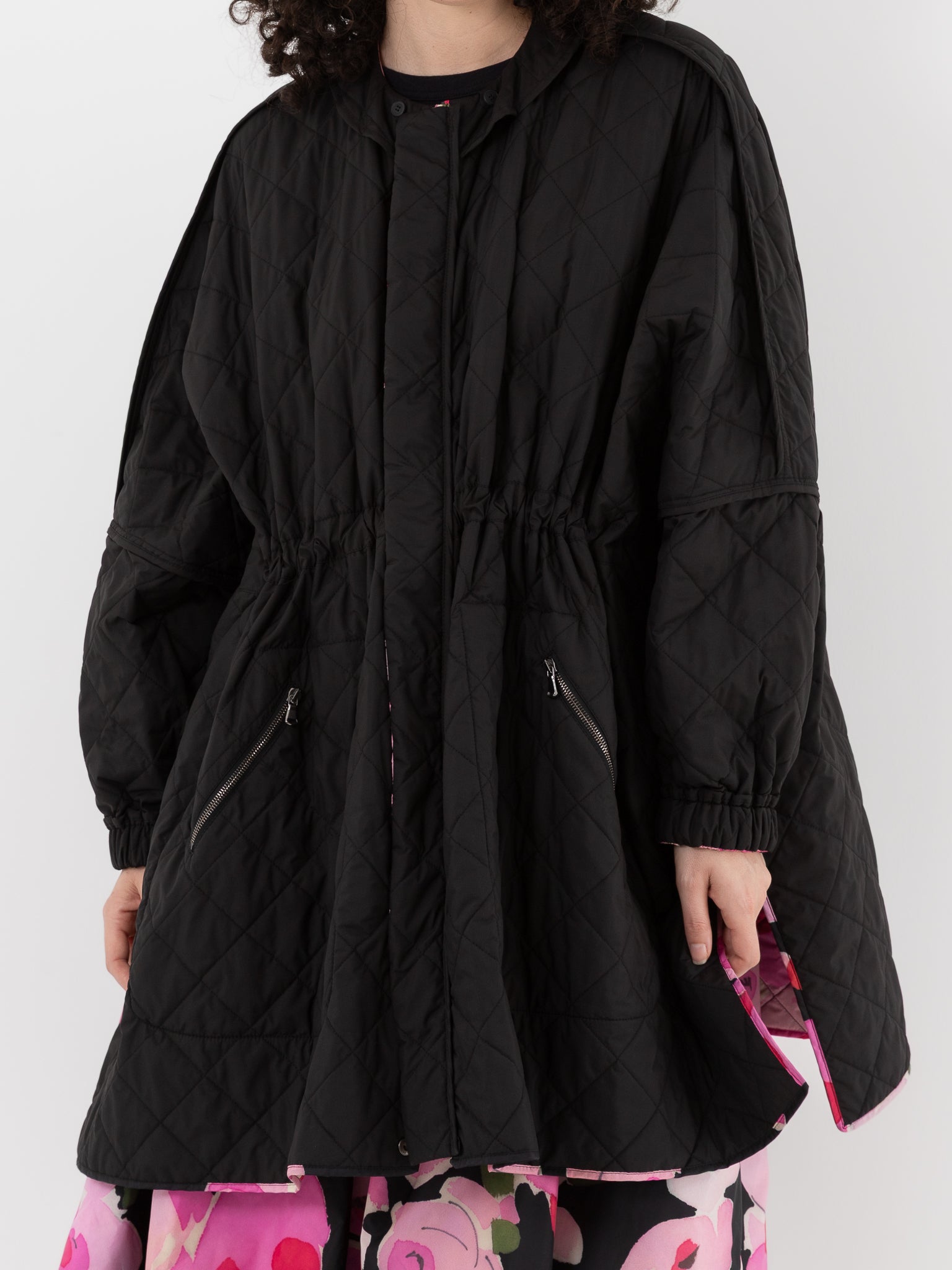 Konrad Sungjin Jacket in Pink Roses & Black - KONRAD at Worthwhile - shop JACKET