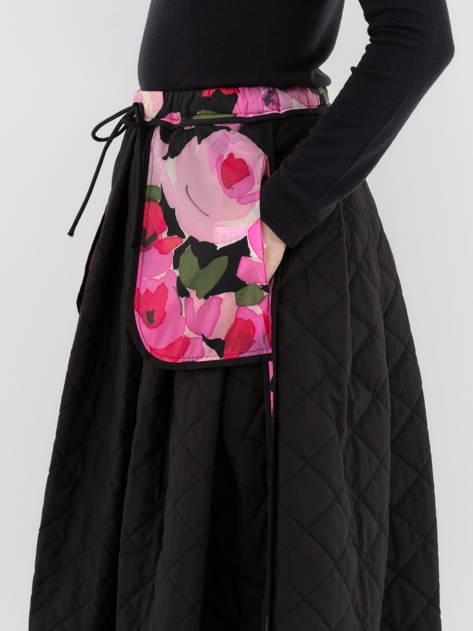 Konrad Sonia Skirt in Pink Roses & Black - KONRAD at Worthwhile - shop JACKET