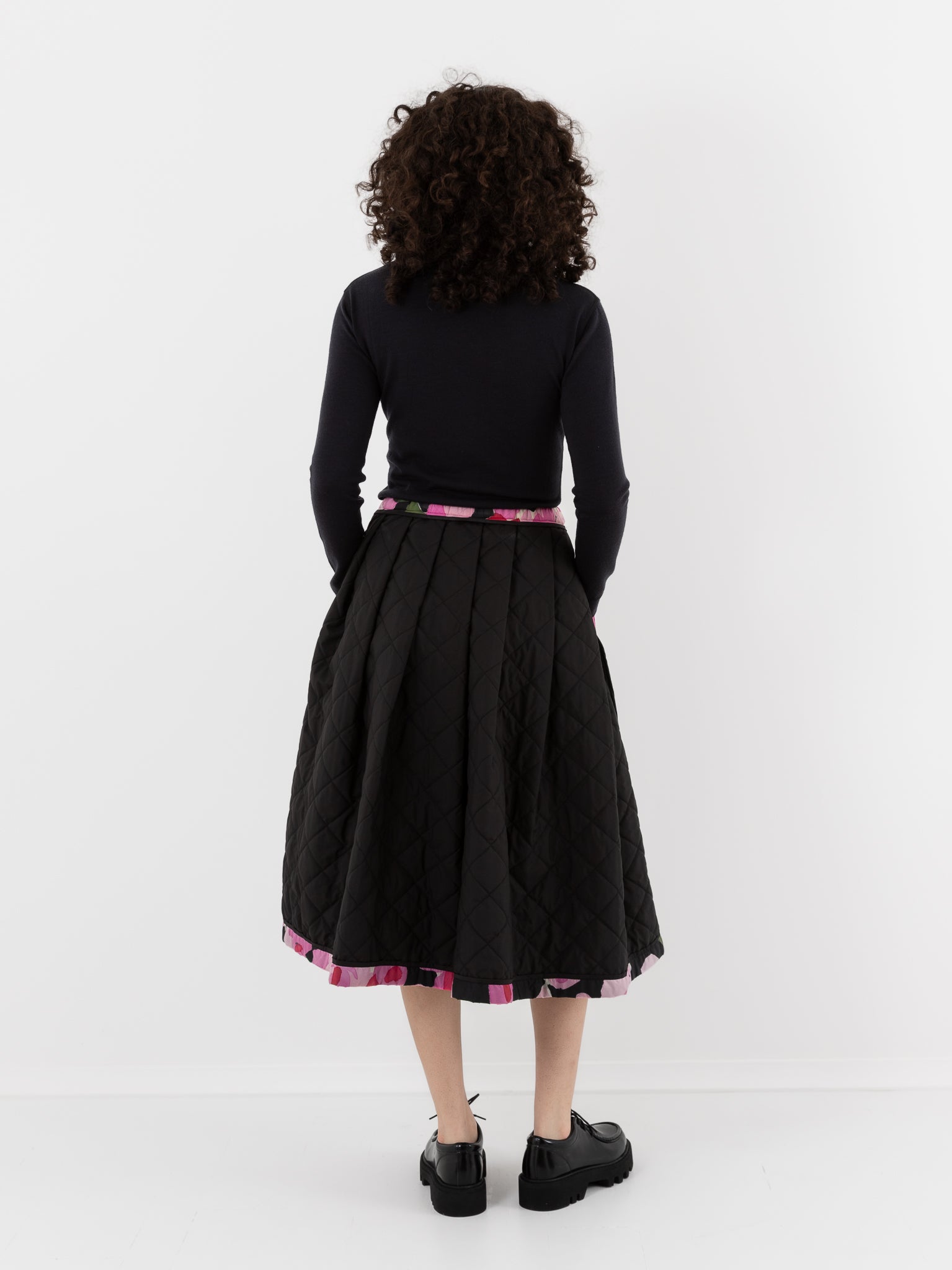 Konrad Sonia Skirt in Pink Roses & Black - KONRAD at Worthwhile - shop JACKET