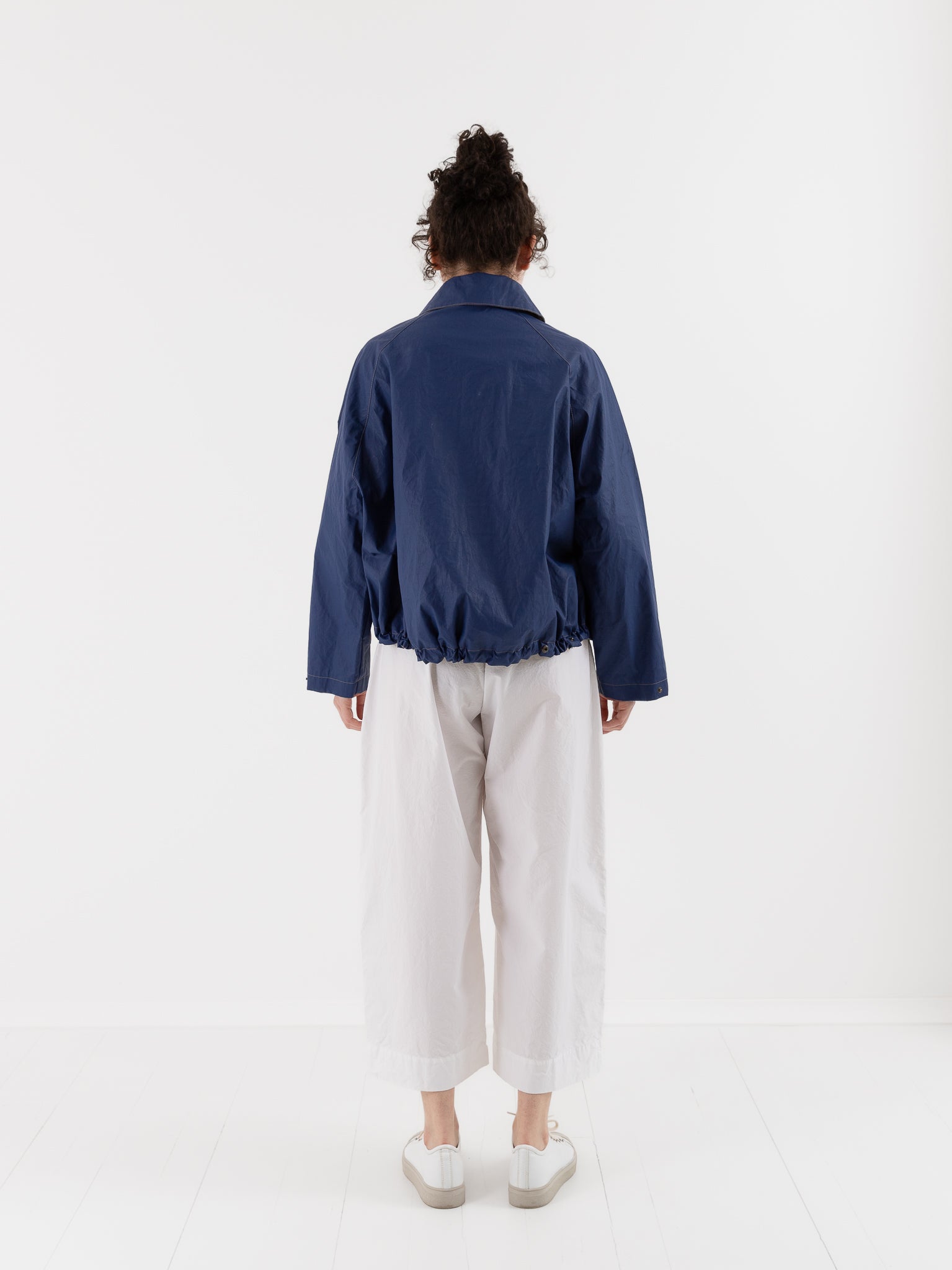 Konrad Florian Reversible Coated Linen Jacket in Natural & Delft - KONRAD at Worthwhile - shop COAT