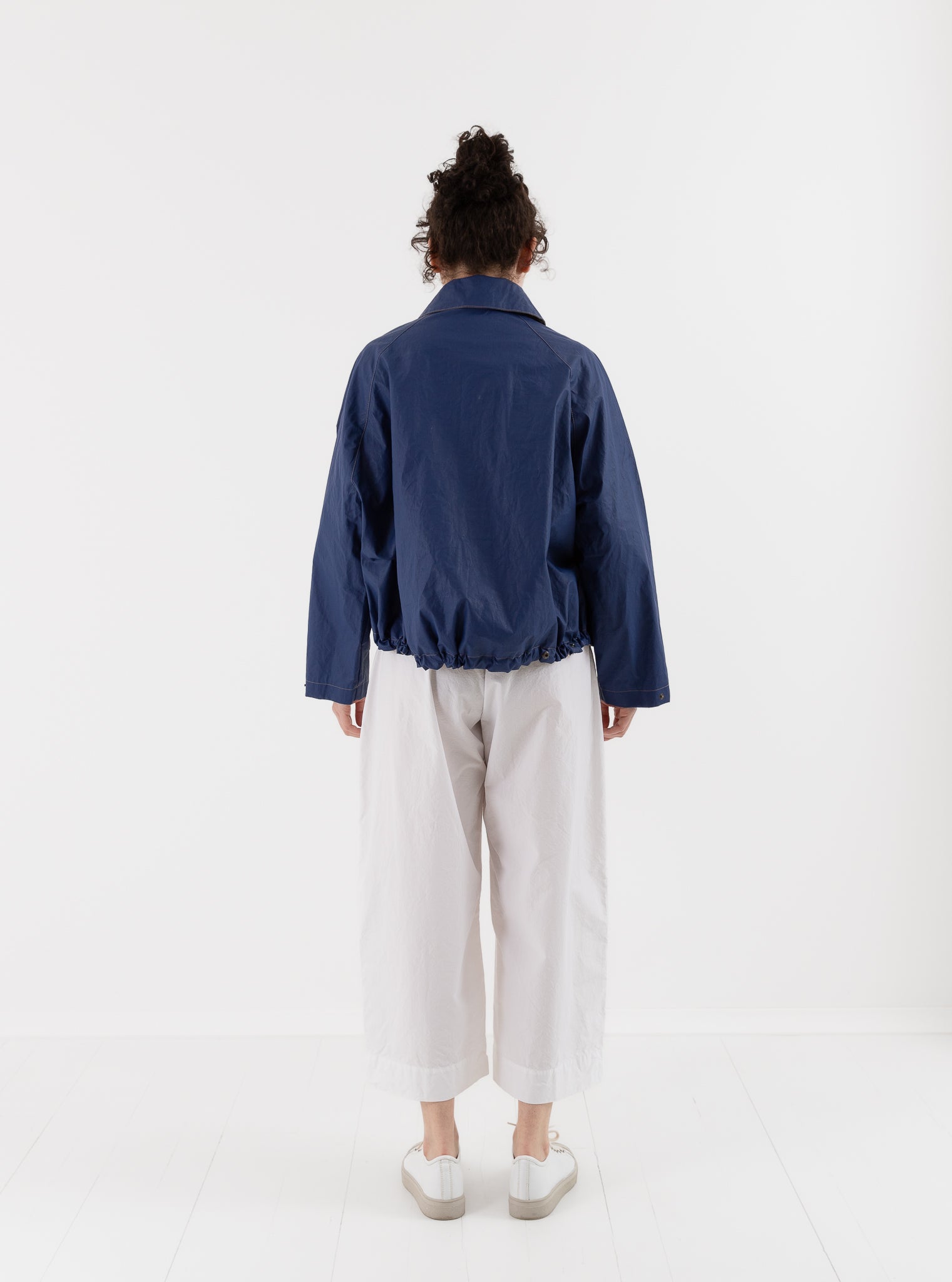 Konrad Florian Reversible Coated Linen Jacket in Natural & Delft - KONRAD at Worthwhile - shop COAT