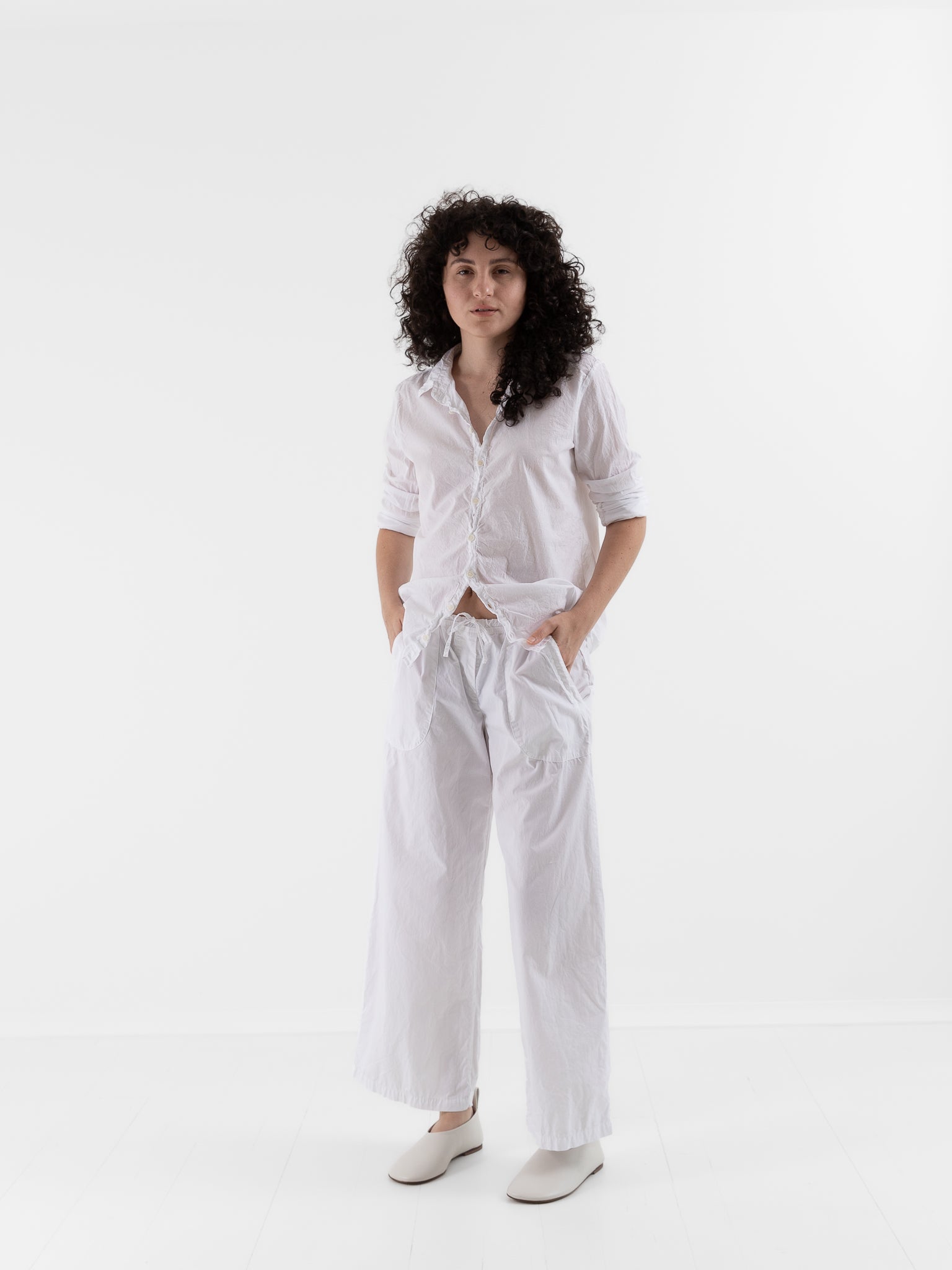 Llea Blue Sailor Pant in White - LLEA BLUE at Worthwhile - shop PANT