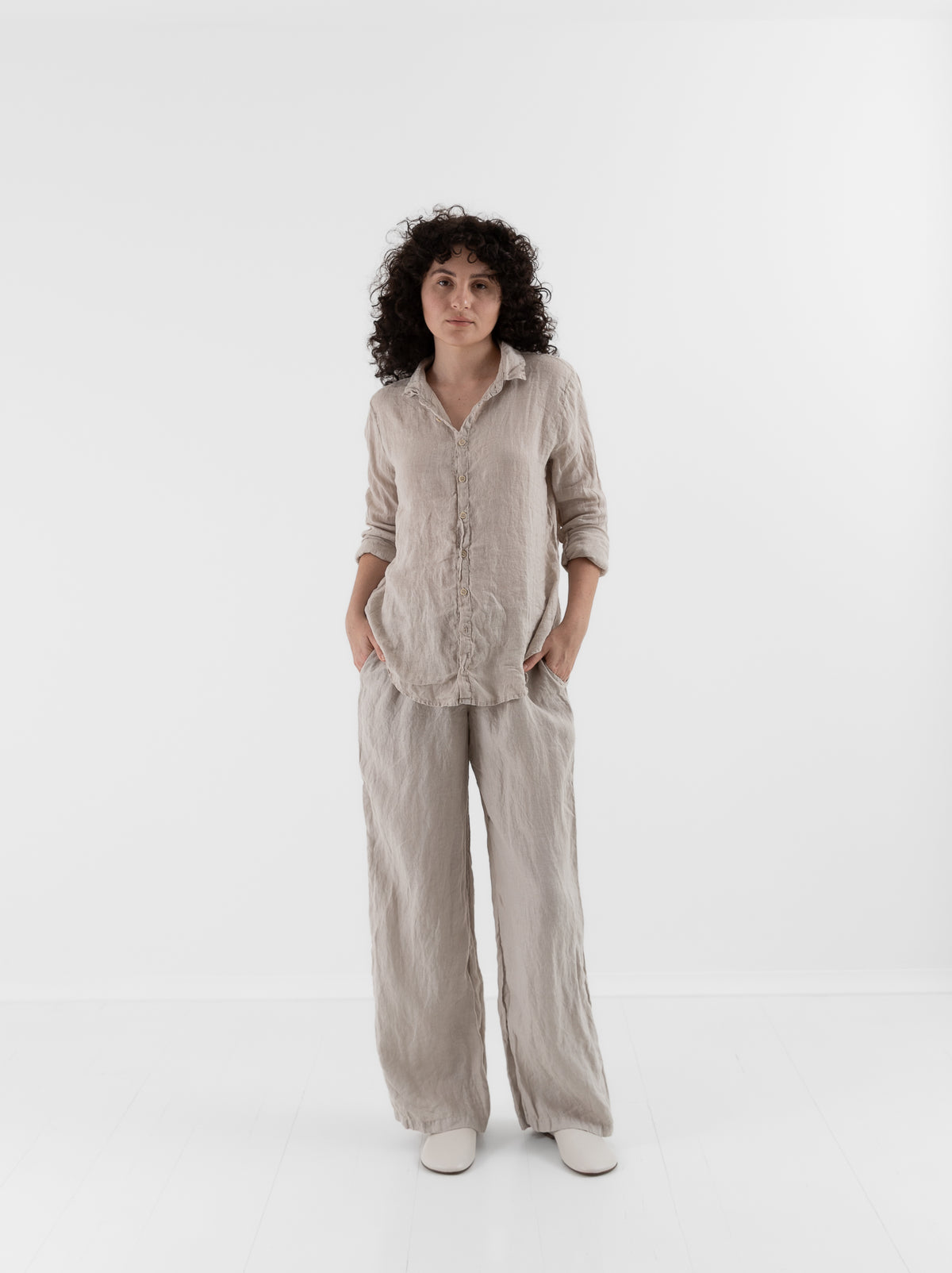 Llea Blue Dana Pant in Oat - LLEA BLUE at Worthwhile - shop PANT