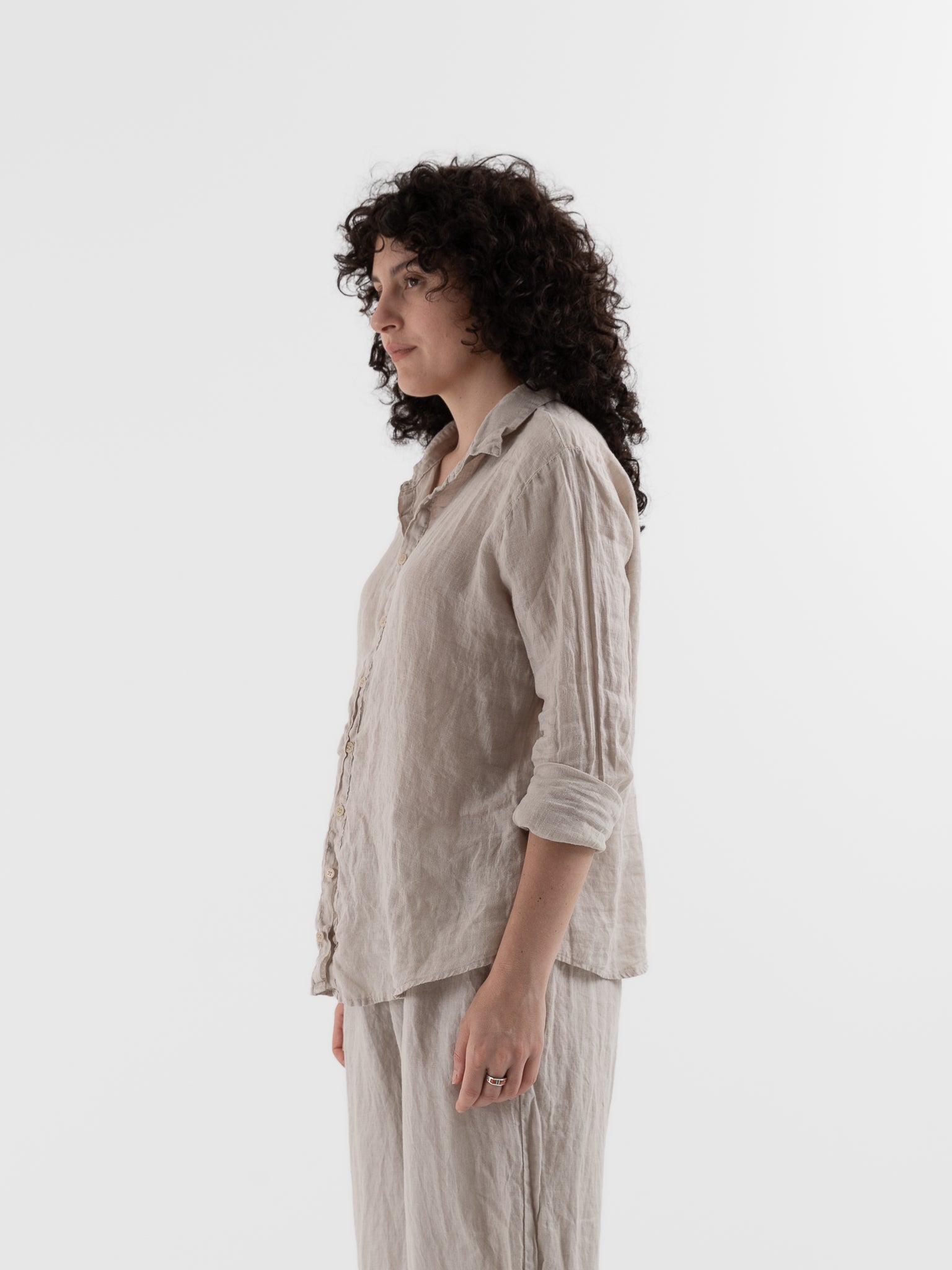 Llea Blue Dorie Shirt in Oat - LLEA BLUE at Worthwhile - shop TOP