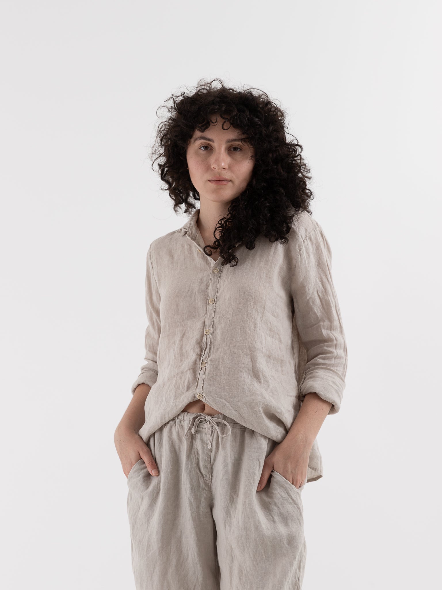 Llea Blue Dana Pant in Oat - LLEA BLUE at Worthwhile - shop PANT