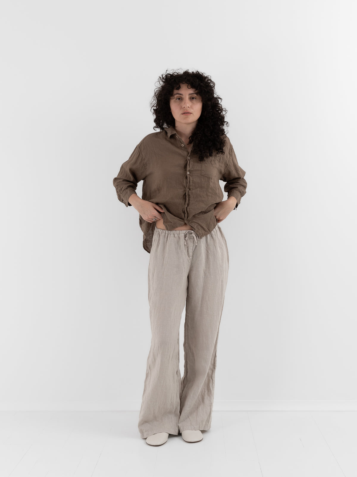 Llea Blue Dana Pant in Oat - LLEA BLUE at Worthwhile - shop PANT