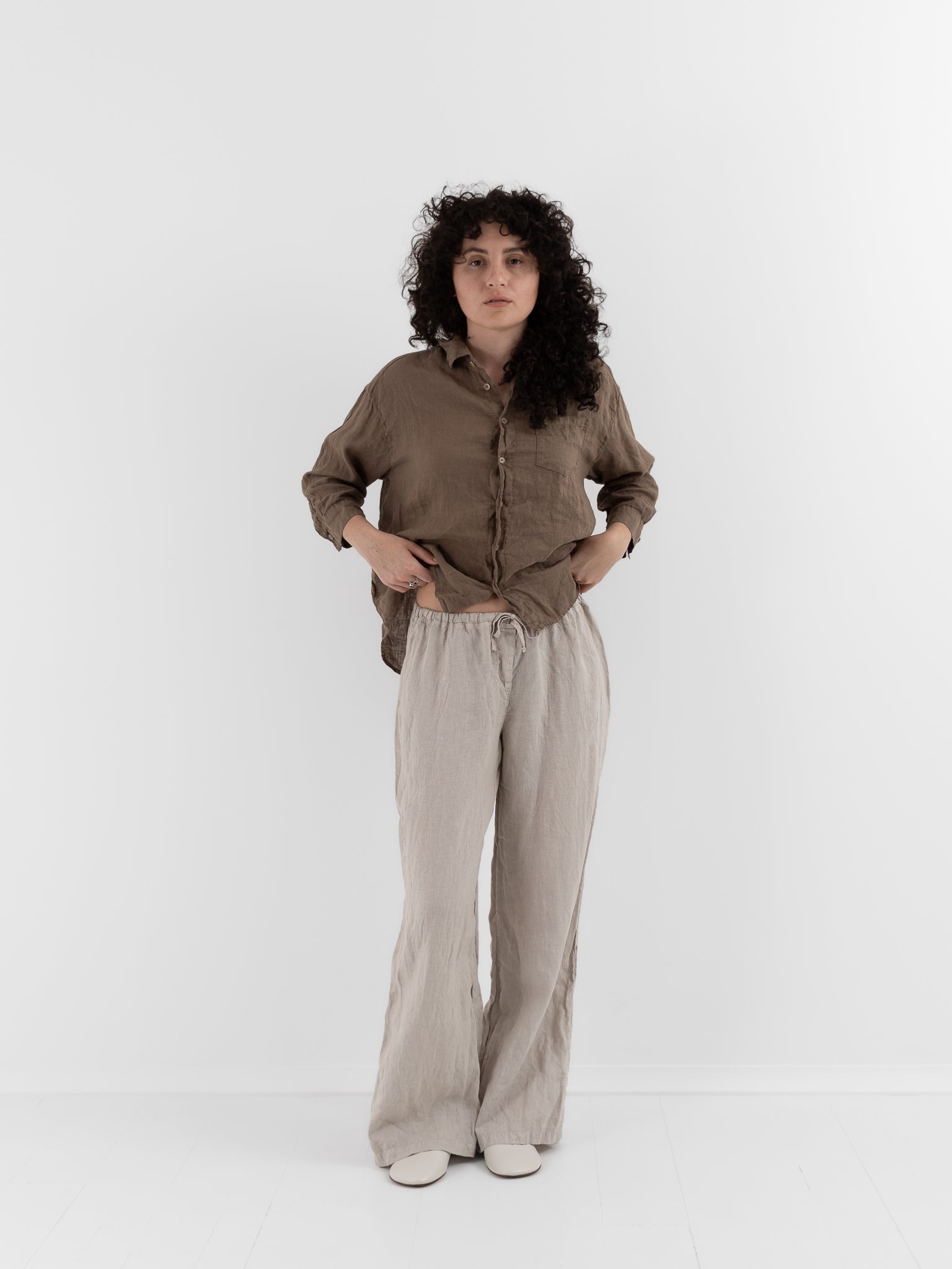 Llea Blue Dana Pant in Oat - LLEA BLUE at Worthwhile - shop PANT