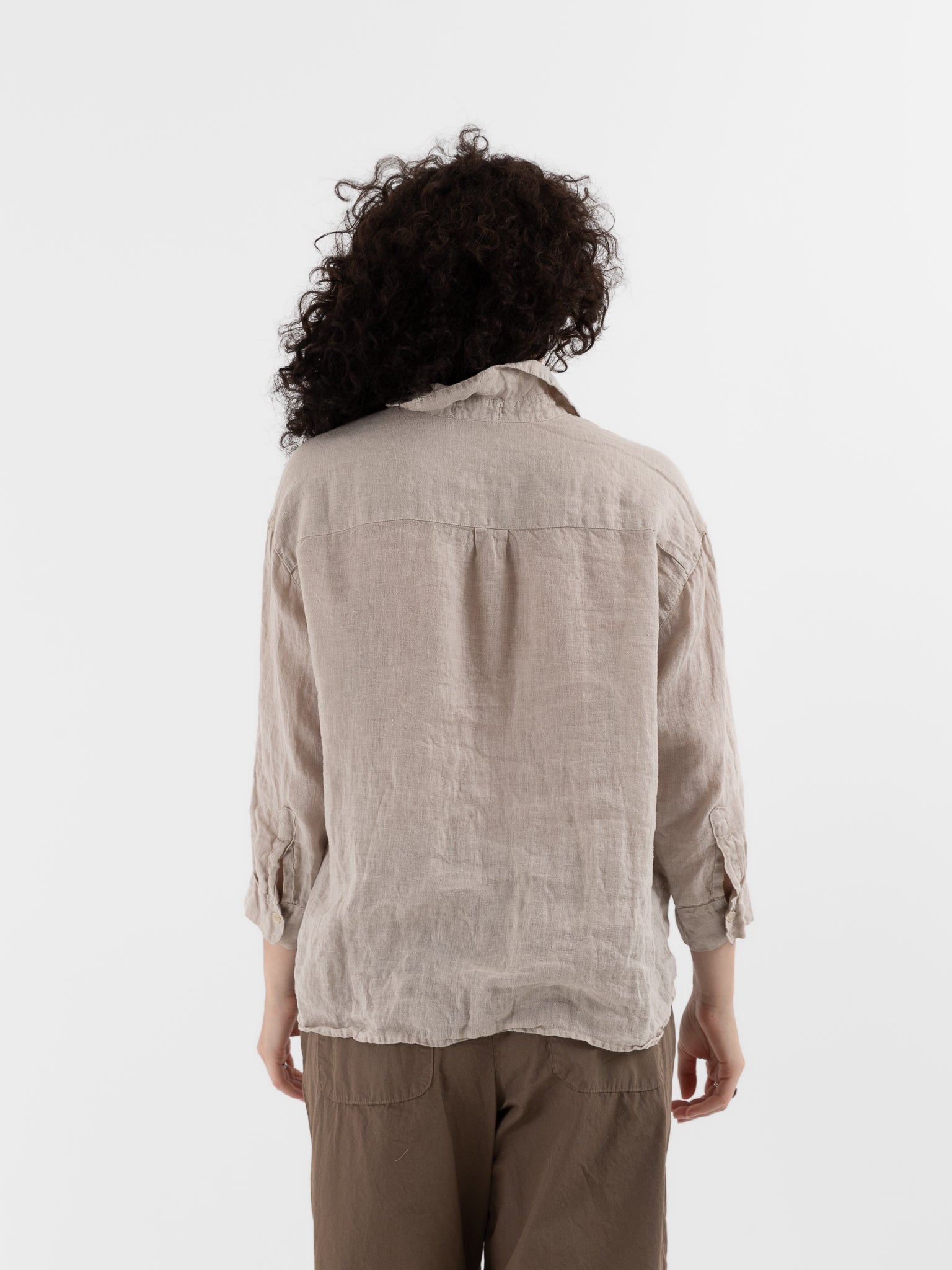 Llea Blue Aven Shirt in Oat - LLEA BLUE at Worthwhile - shop TOP