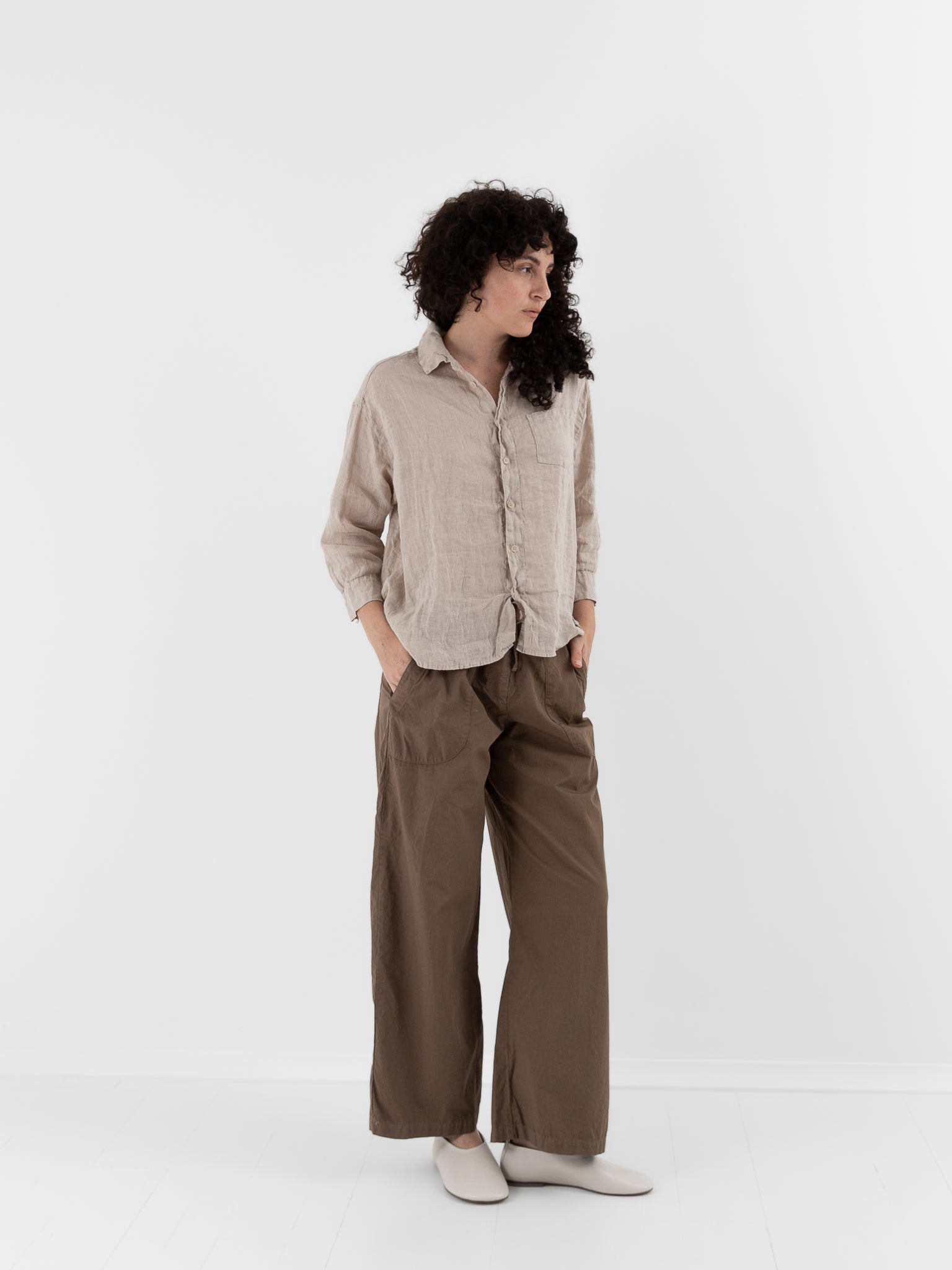 Llea Blue Aven Shirt in Oat - LLEA BLUE at Worthwhile - shop TOP