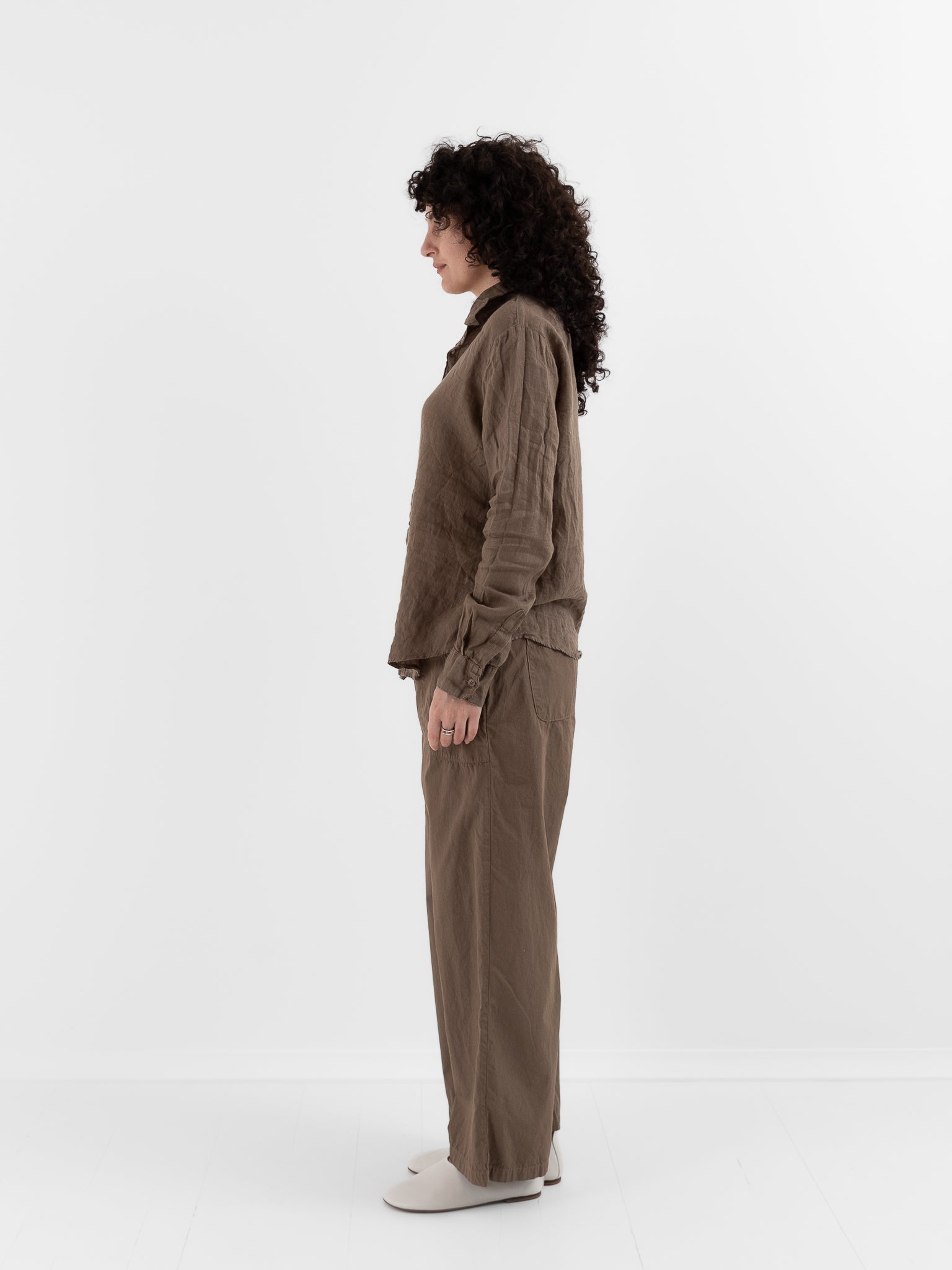 Llea Blue Dorie Shirt in Bark - LLEA BLUE at Worthwhile - shop TOP