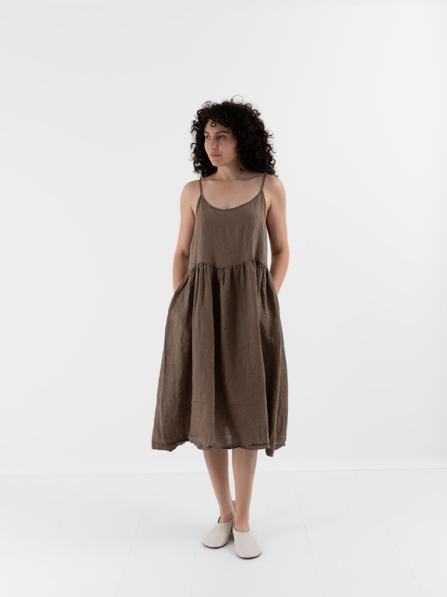 Llea Blue Vivan Dress in Bark - LLEA BLUE at Worthwhile - shop DRESS