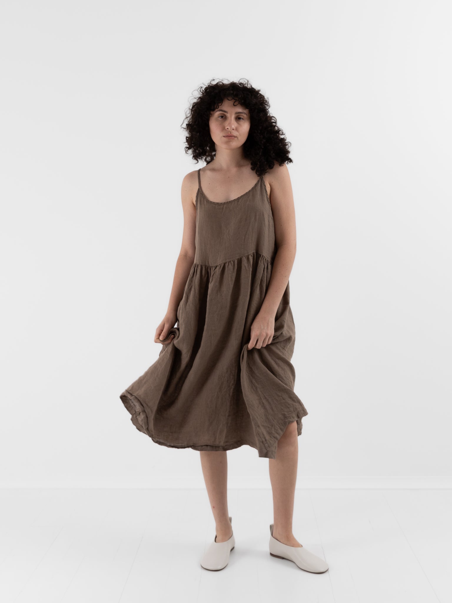 Llea Blue Vivan Dress in Bark - LLEA BLUE at Worthwhile - shop DRESS