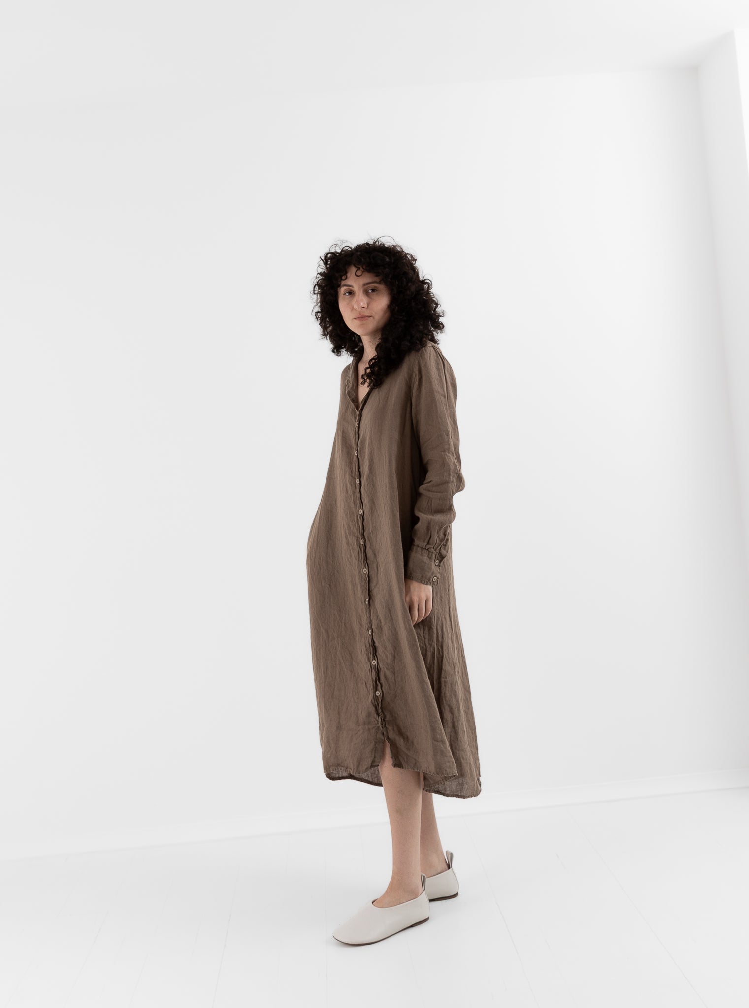 Llea Blue Frankie Dress in Bark - LLEA BLUE at Worthwhile - shop DRESS