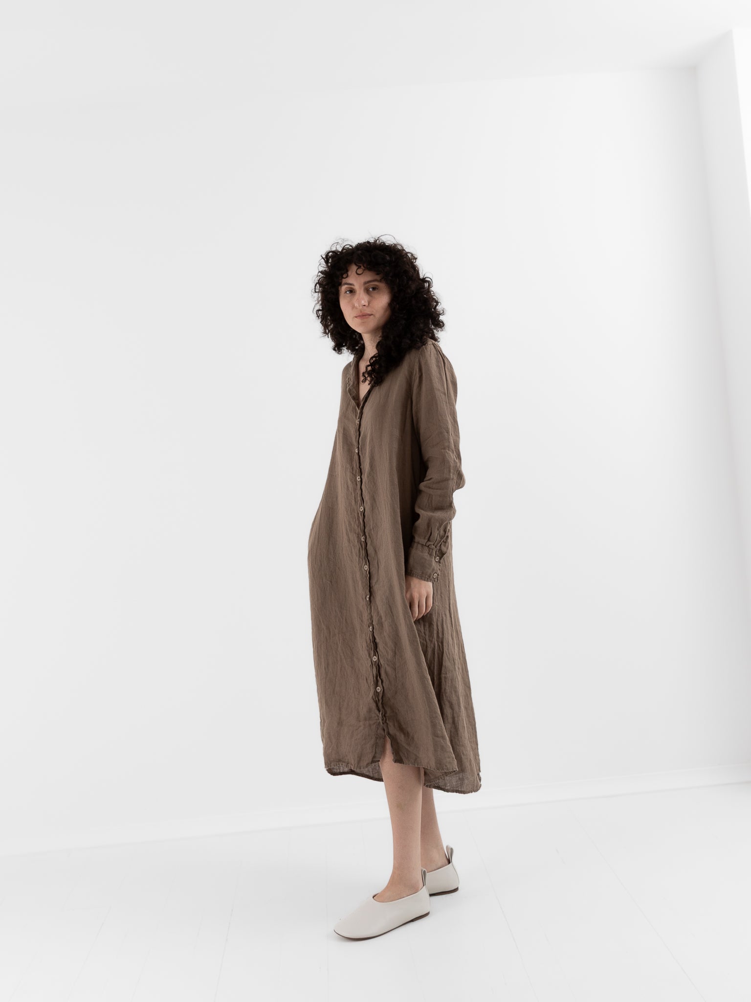 Llea Blue Frankie Dress in Bark - LLEA BLUE at Worthwhile - shop DRESS