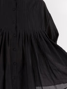 Maison de Soil Banded Collar Shirt in Black - MAISON DE SOIL at Worthwhile - shop TOP
