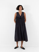 Maison de Soil Quilting Dress in Off Black/Bright Navy - MAISON DE SOIL at Worthwhile - shop DRESS