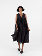 Maison de Soil Quilting Dress in Off Black/Bright Navy - MAISON DE SOIL at Worthwhile - shop DRESS