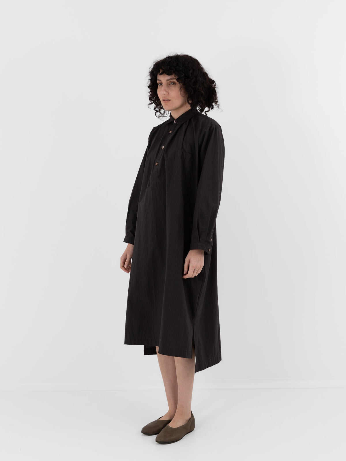 Makié Cleo Dress in Charcoal Check - MAKIE at Worthwhile - shop DRESS