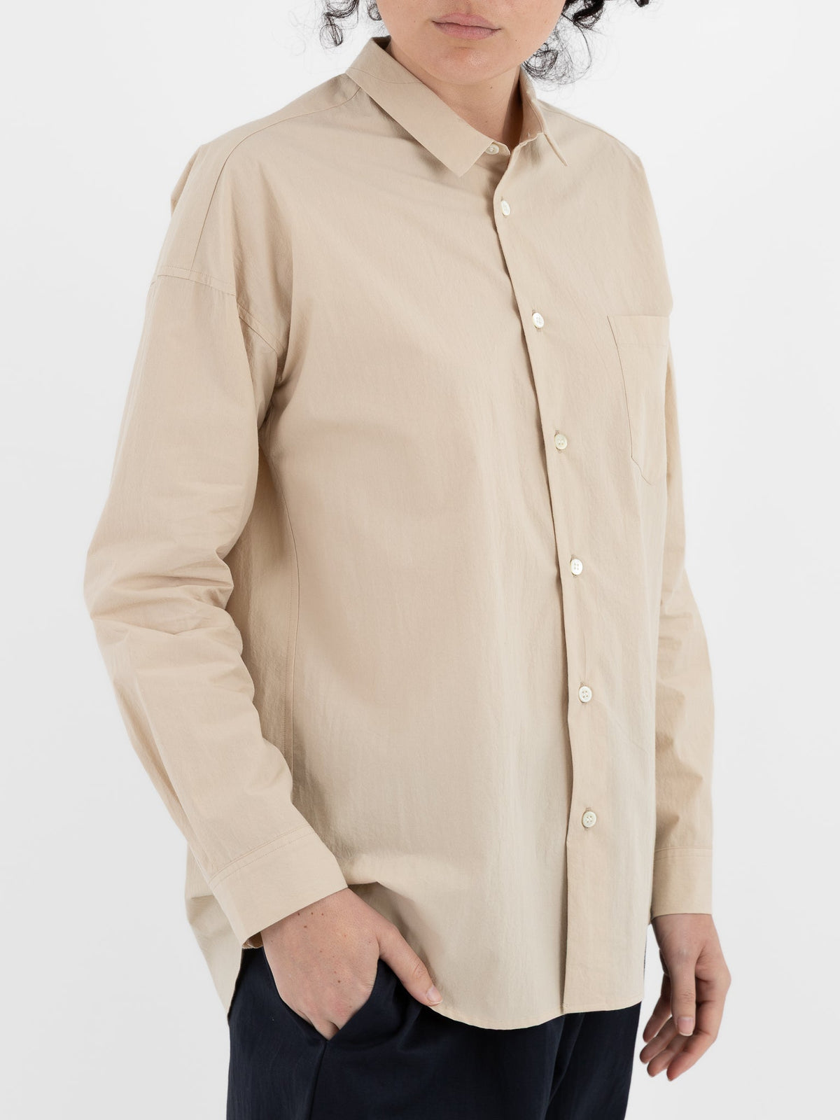 Makié Kate Shirt in Cream - MAKIE at Worthwhile - shop TOP